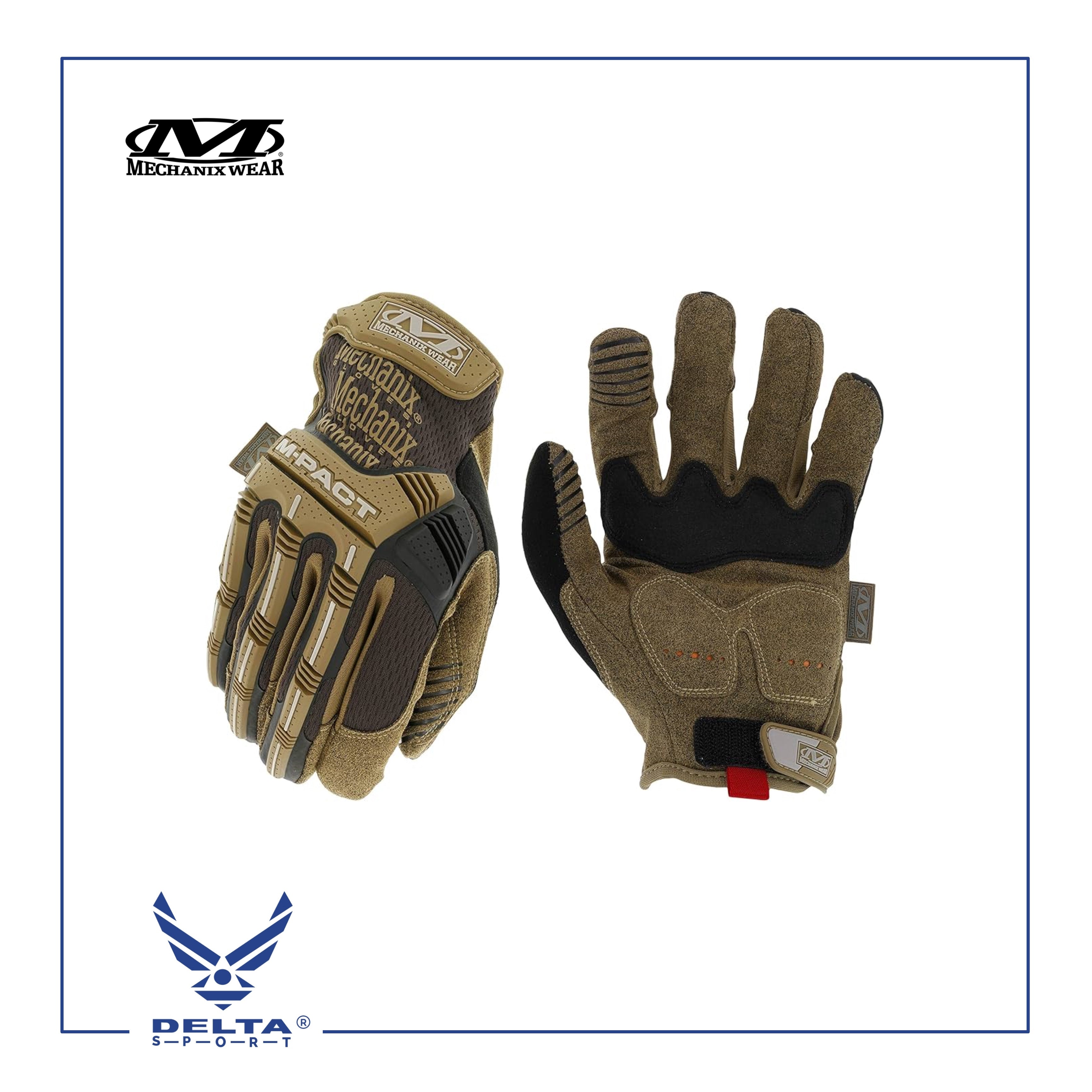🔹Mechanix M-Pact ® Brown Leather Gloves.