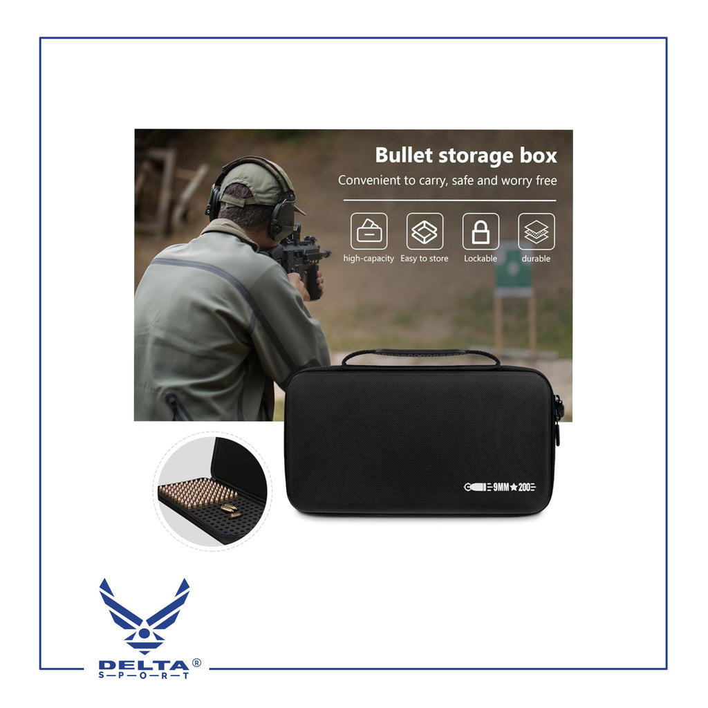 🔹9mm Storage Holder Case – 200 Round Capacity.