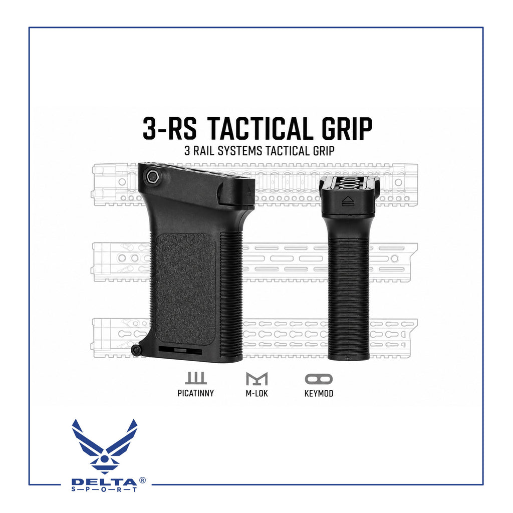 🔹3-RS Tactical Vertical Grip – 3 Rail Systems.