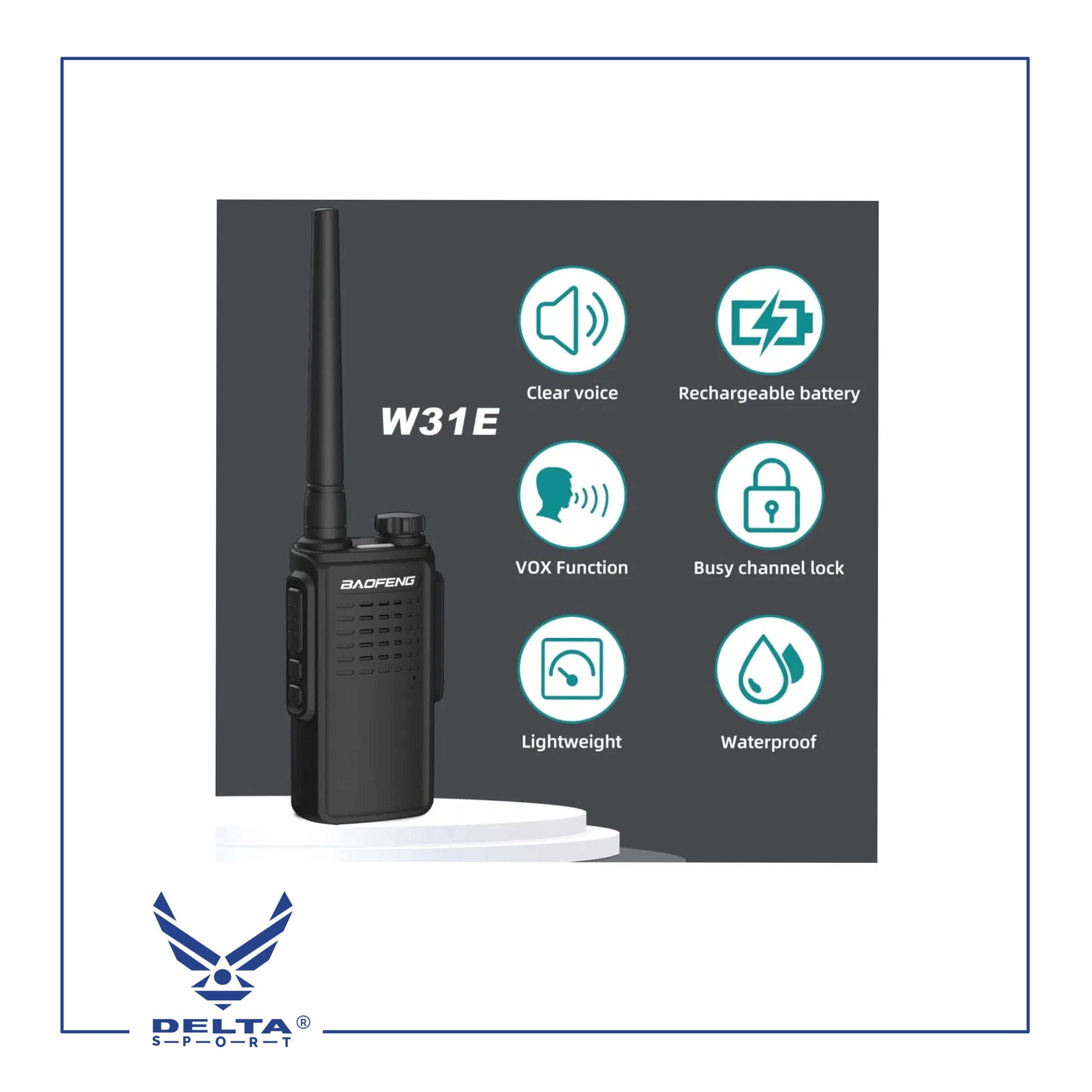 🔹BAOFENG W-31E / 2W.