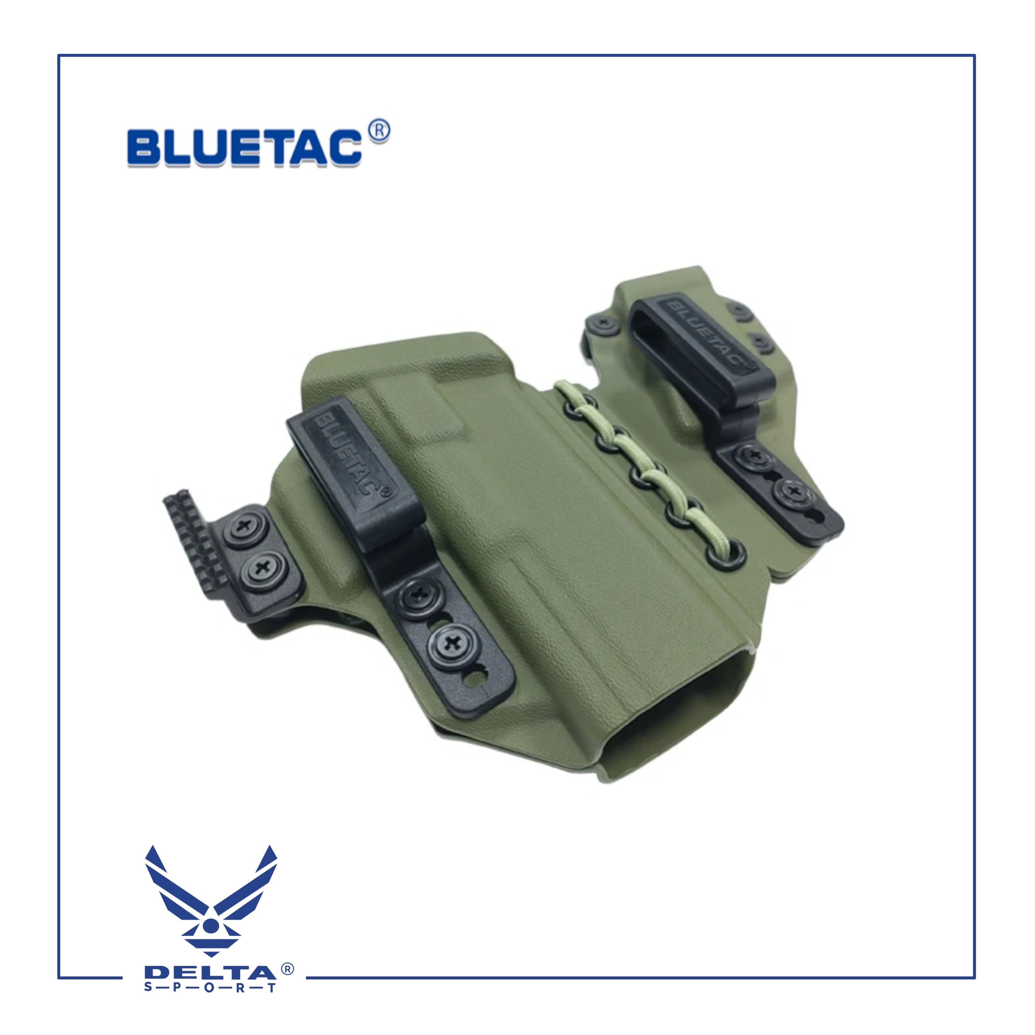 🔹BLUETAC® Concealed Kydex IWB Holster with Magazine Pouch – Glock 17/19.