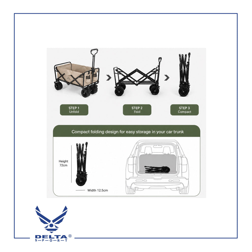 🔹DAOSHEN Heavy-Duty Foldable Wagon.