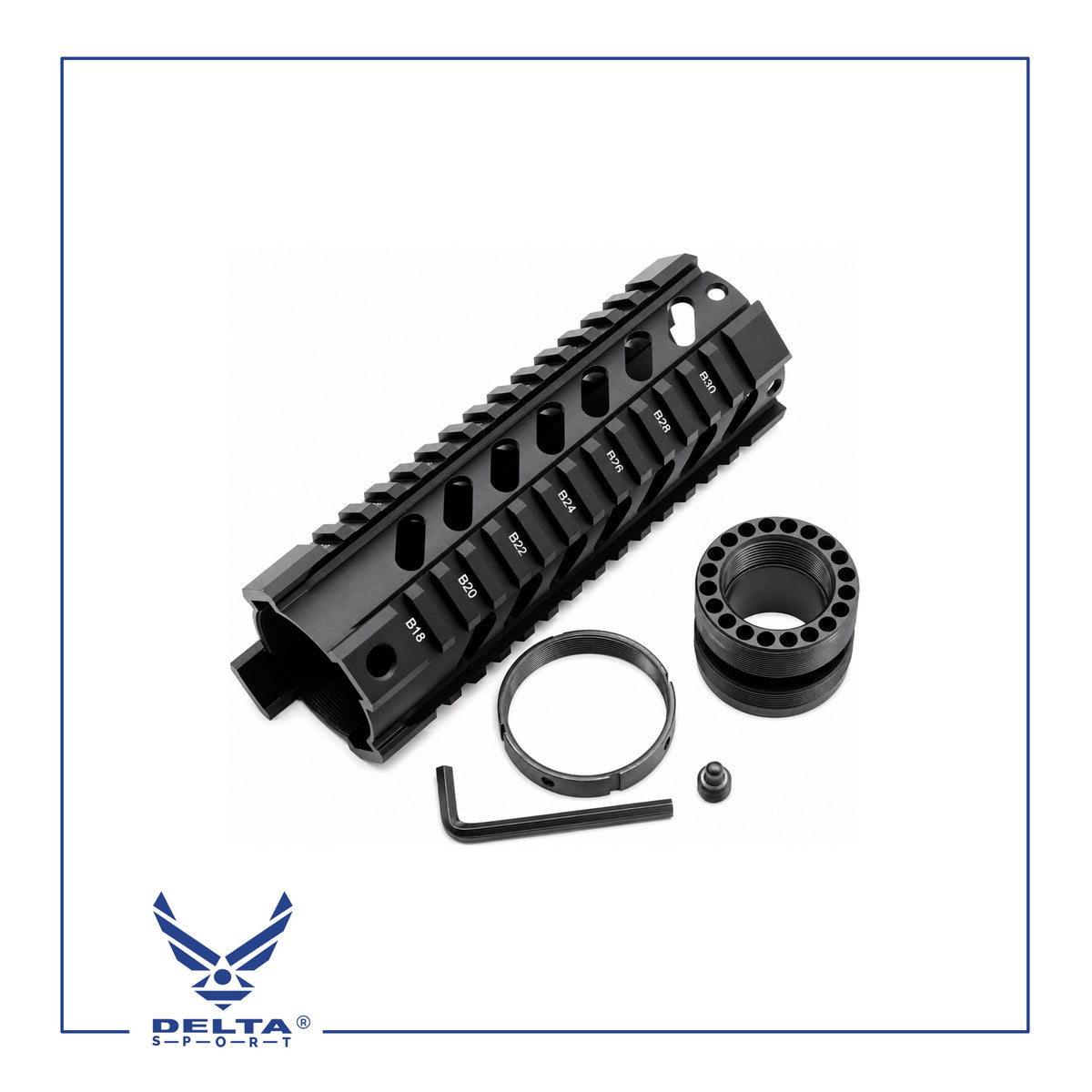 🔹AR-15 / M16 7” Quad Rail Handguard.