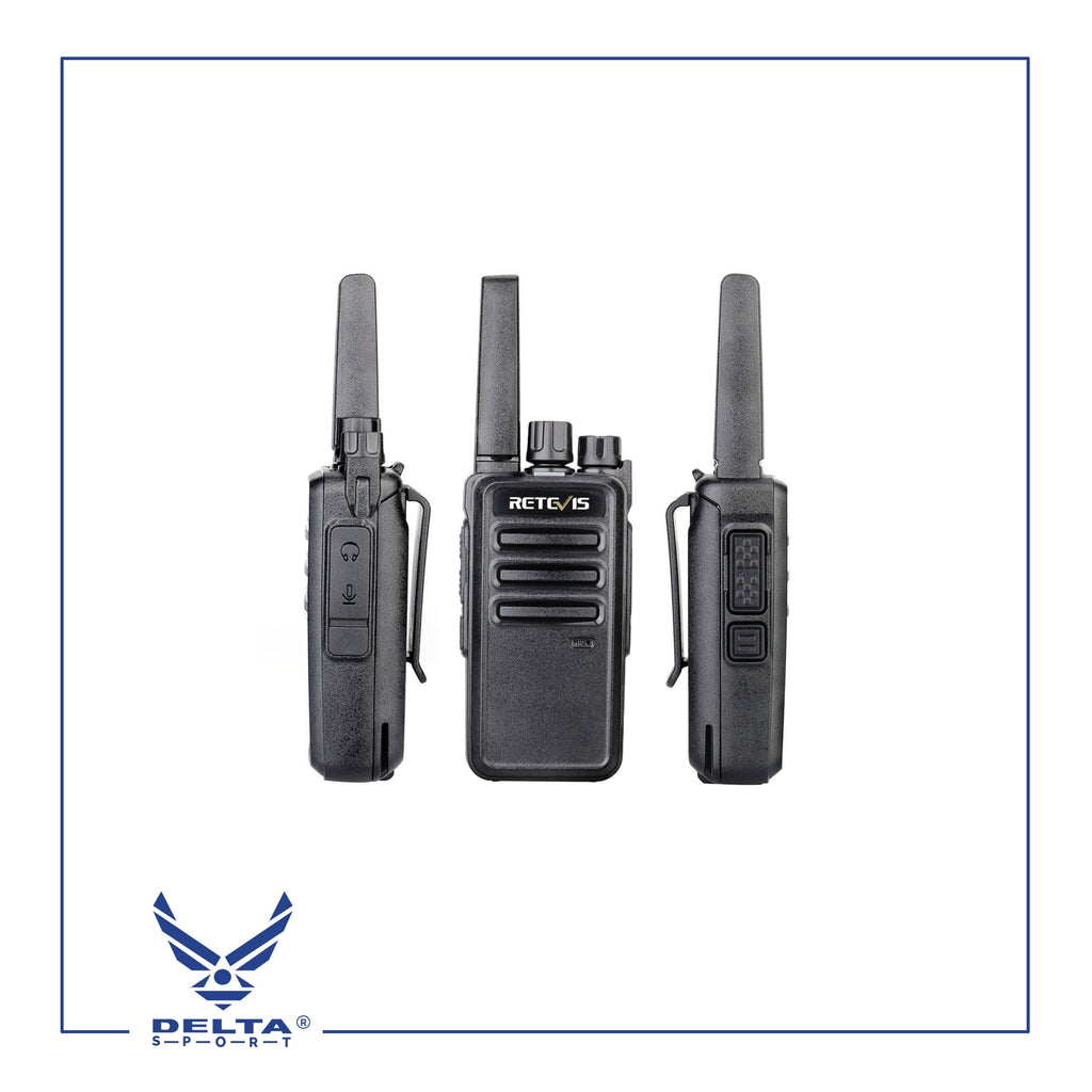 🔹Retevis RT68 / 5W Rechargeable Portable 2-Way walkie-talkies with Earpiece Kit.
