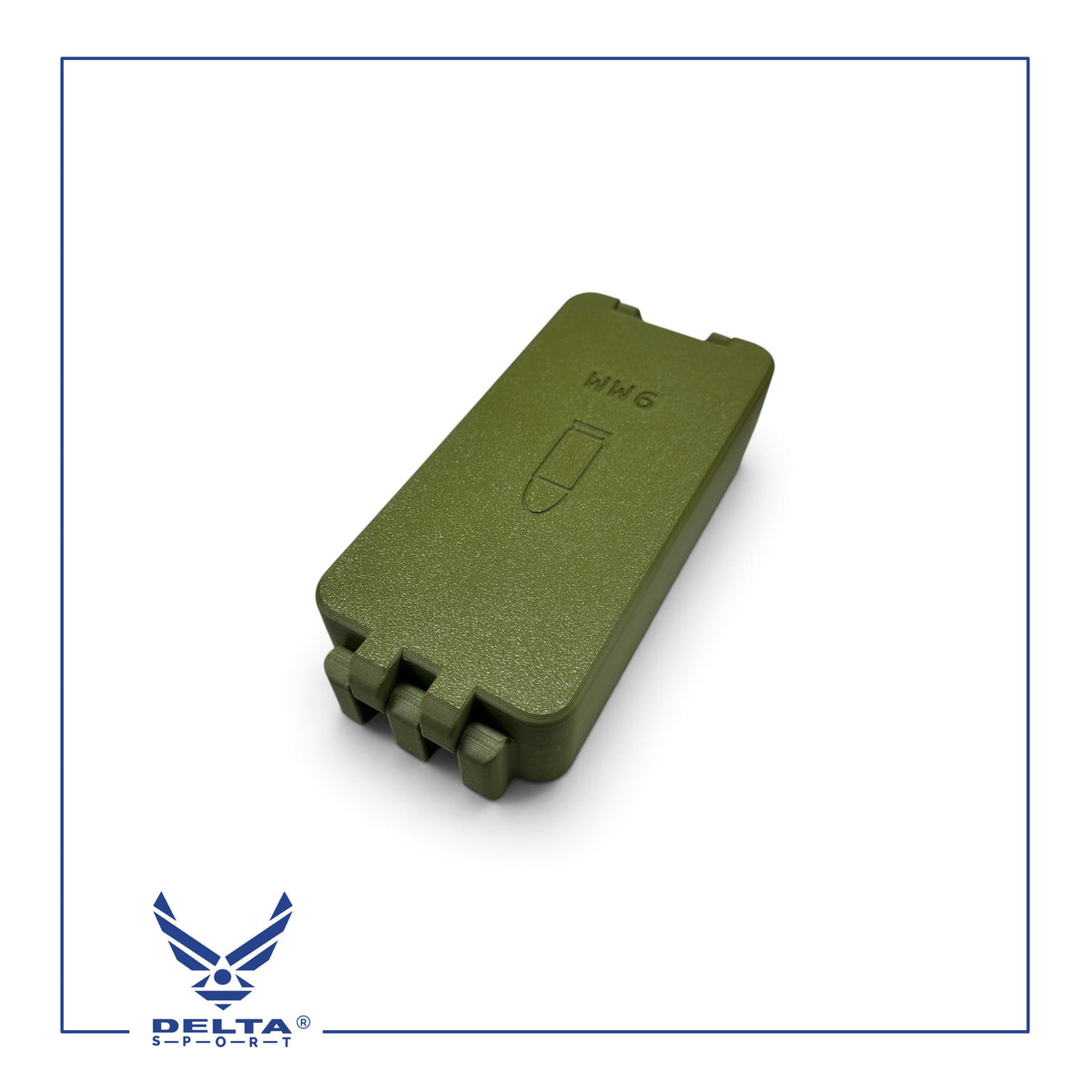 🔹DELTASPORT® 9MM Ammo Storage Case – 50 Rounds.