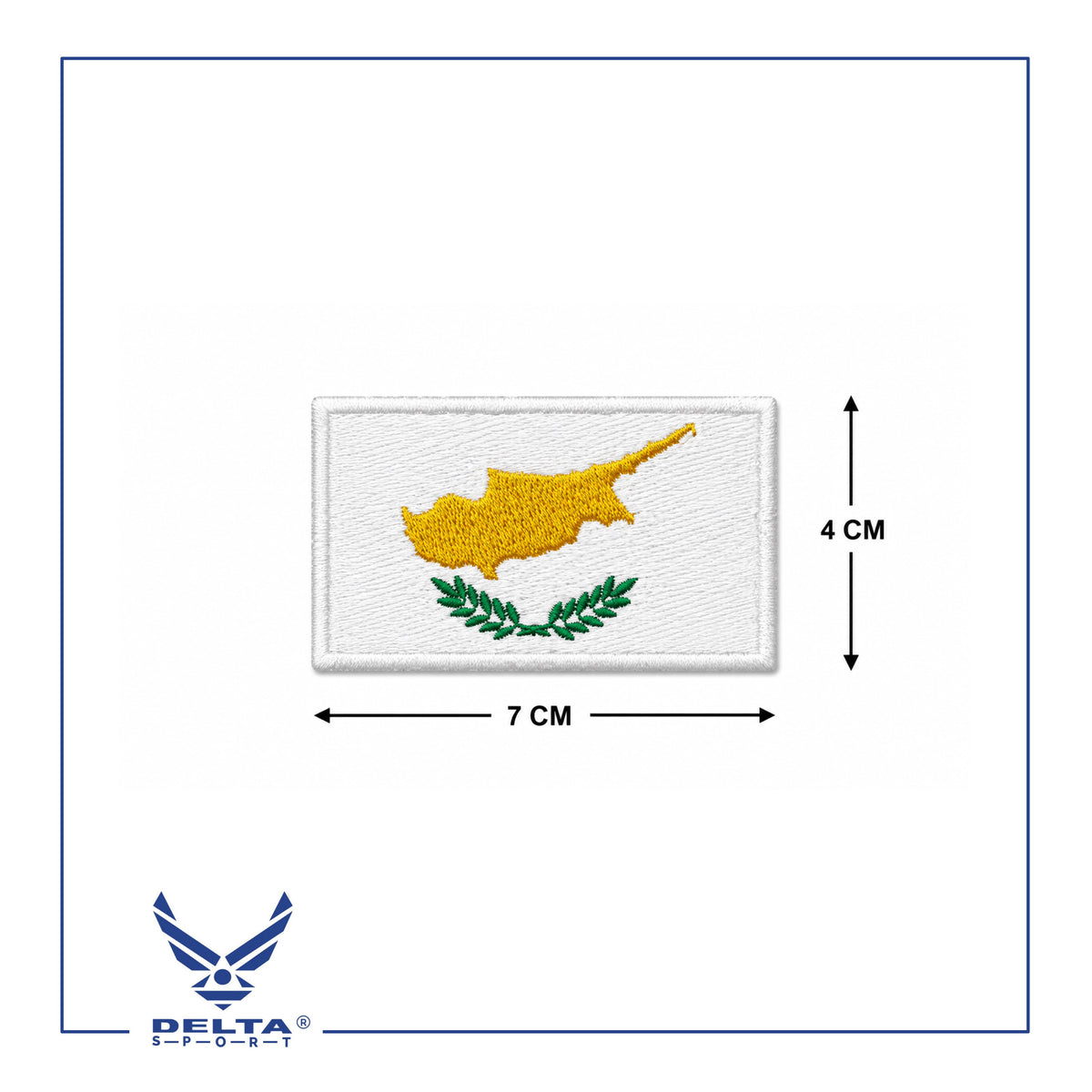 🔹Cyprus Flag Velcro Patch – 7 × 4 CM.