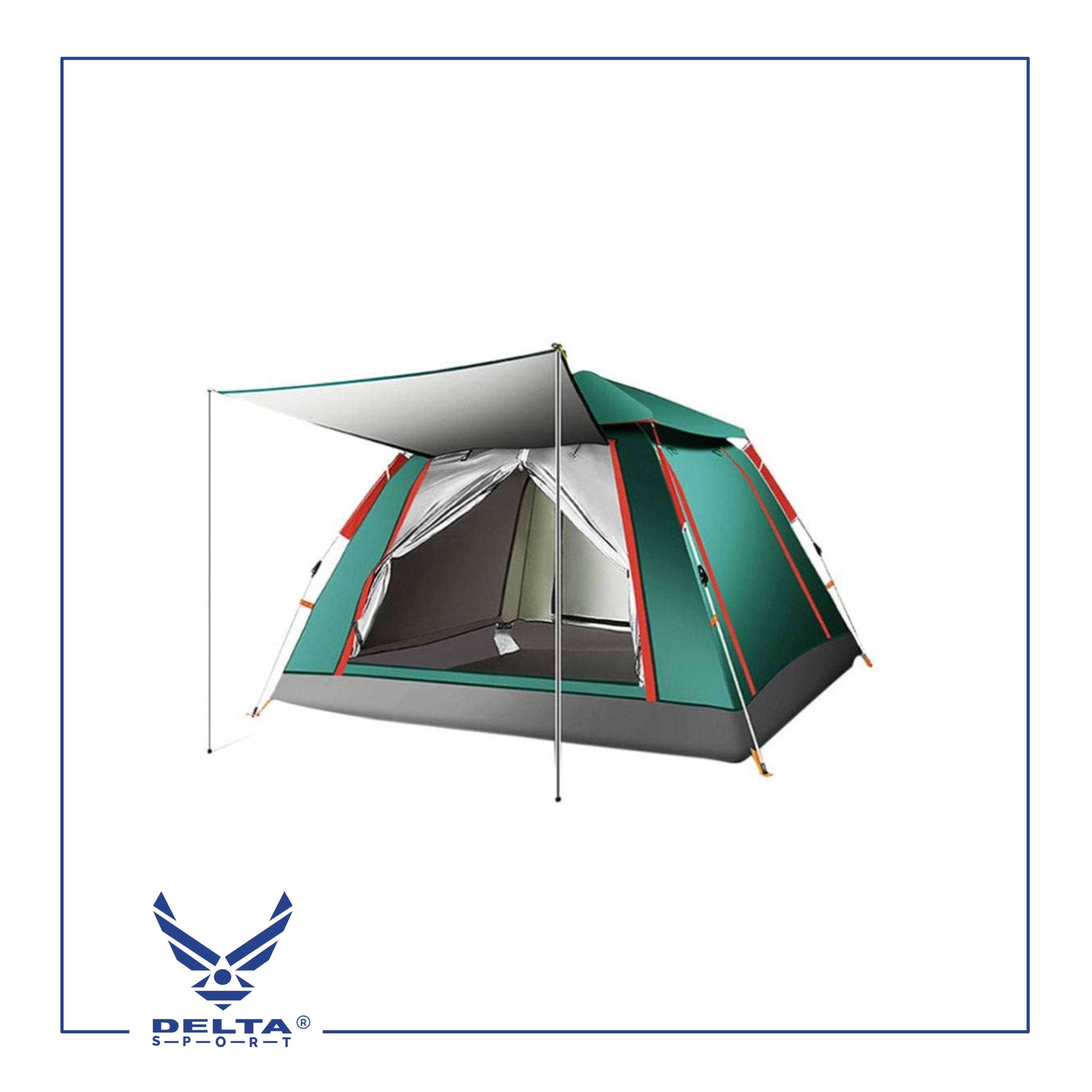 🔹Four-Sided Tent 3-4 person High Quality Fully Automatic Double Layer Thick Rainproof Camping.