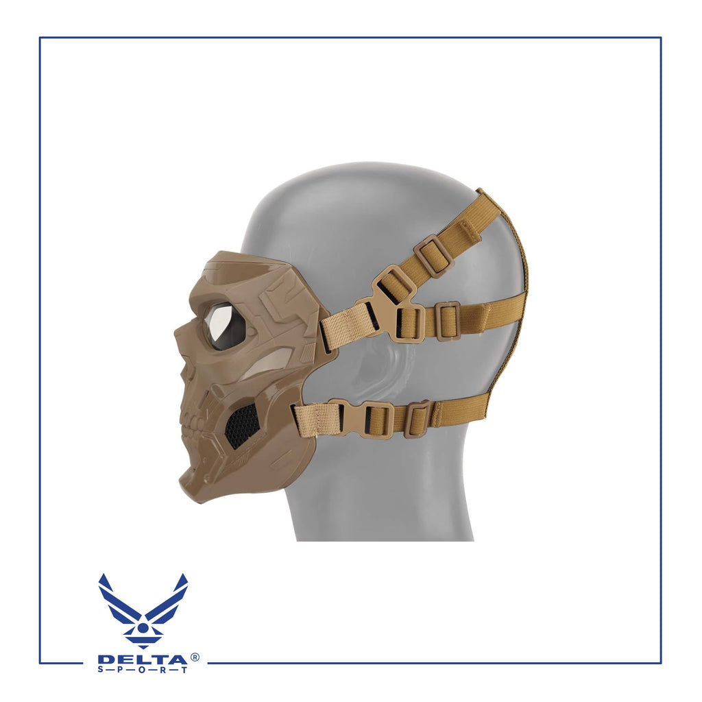 🔹Skull Messenger Airsoft Mask with Goggles Full Face.