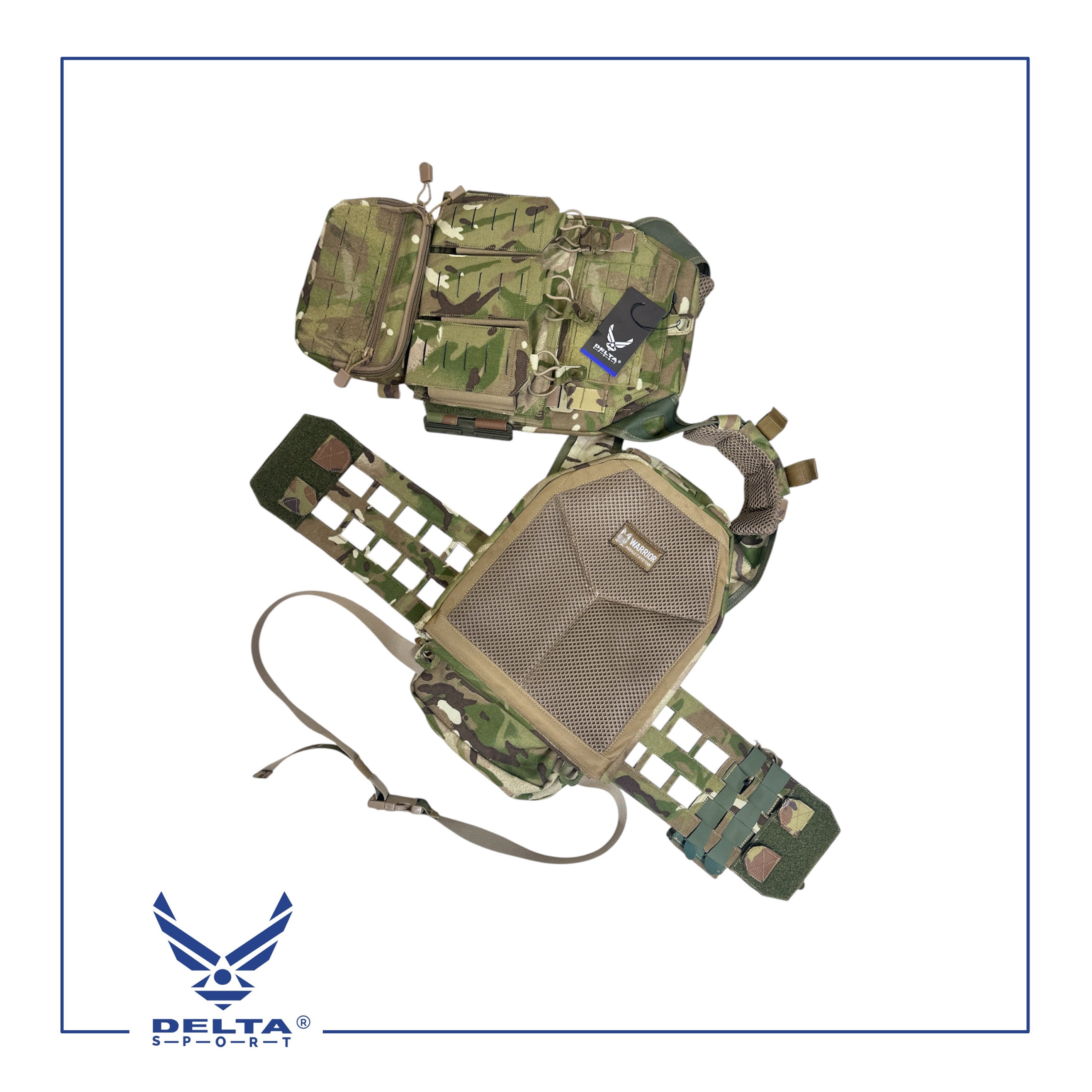 🔹Warrior MultiCam Laser Cut Plate Carrier V4 – With Assault Backpack.