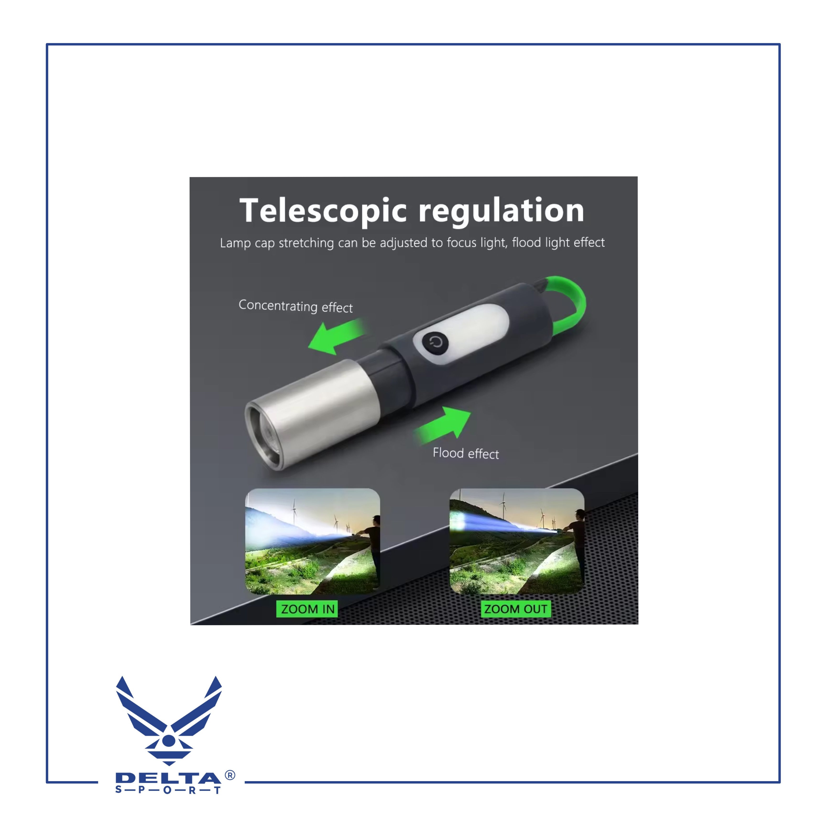 🔹Telescopic Camping Flashlight & Lantern.