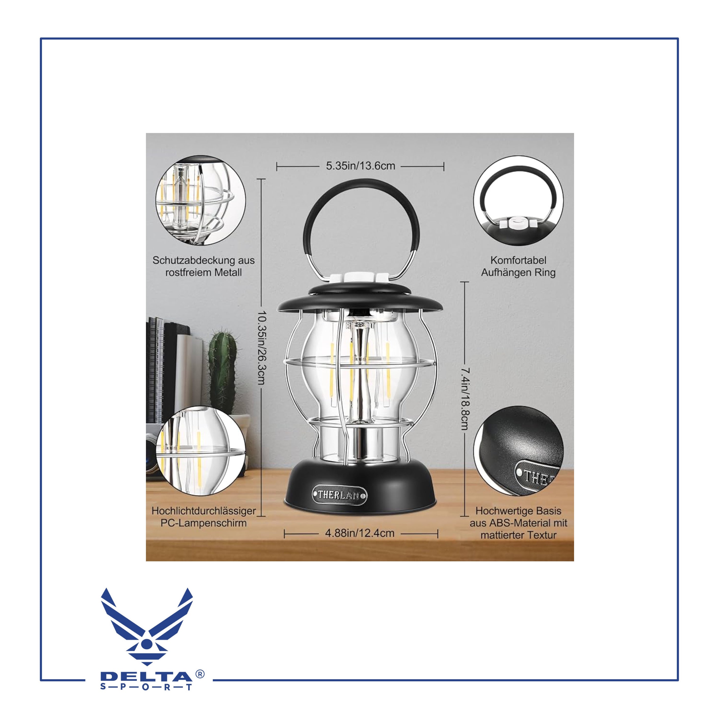 🔹Rechargeable Retro Camping Lamp TM-LY08.