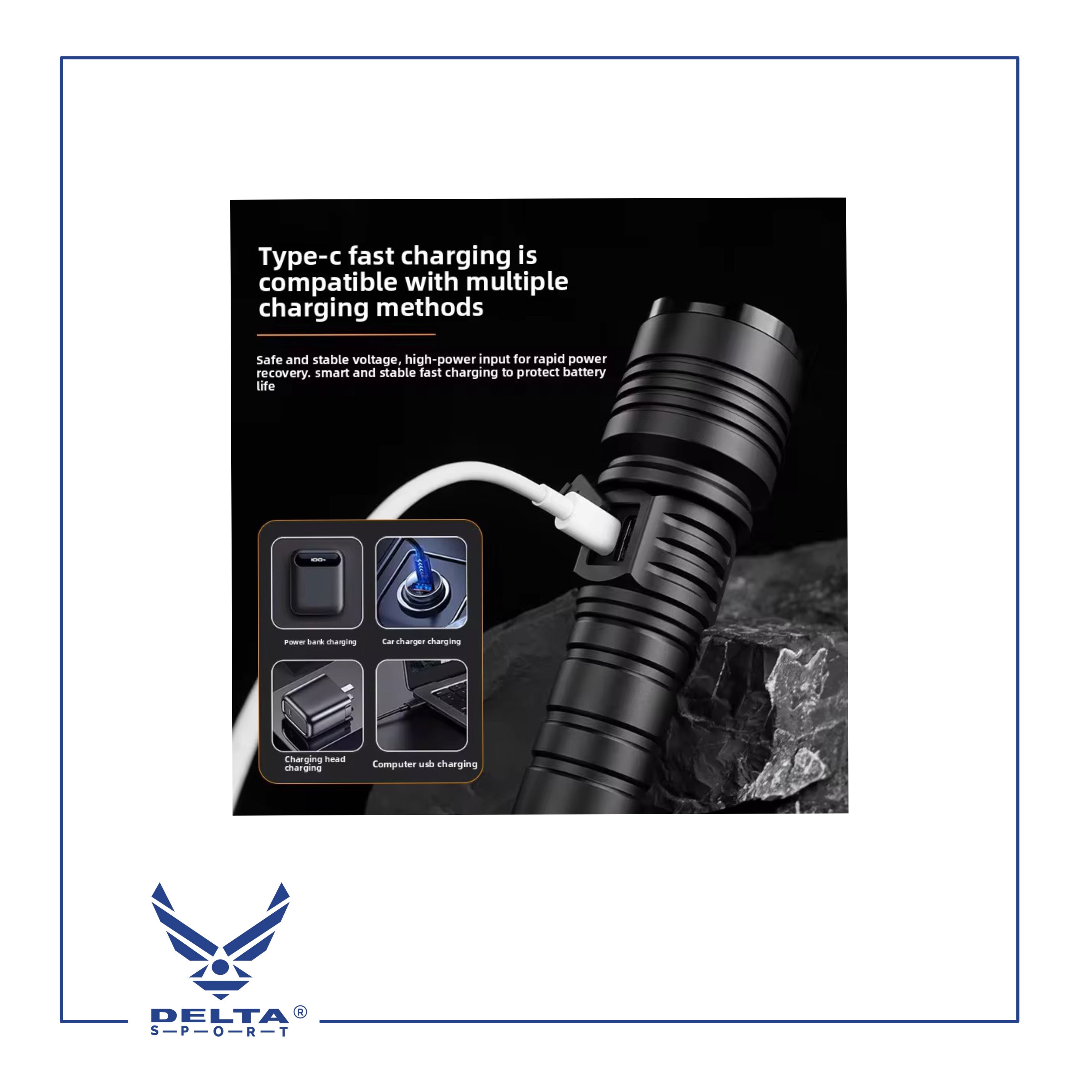 🔹Tactical Flashlight T3.