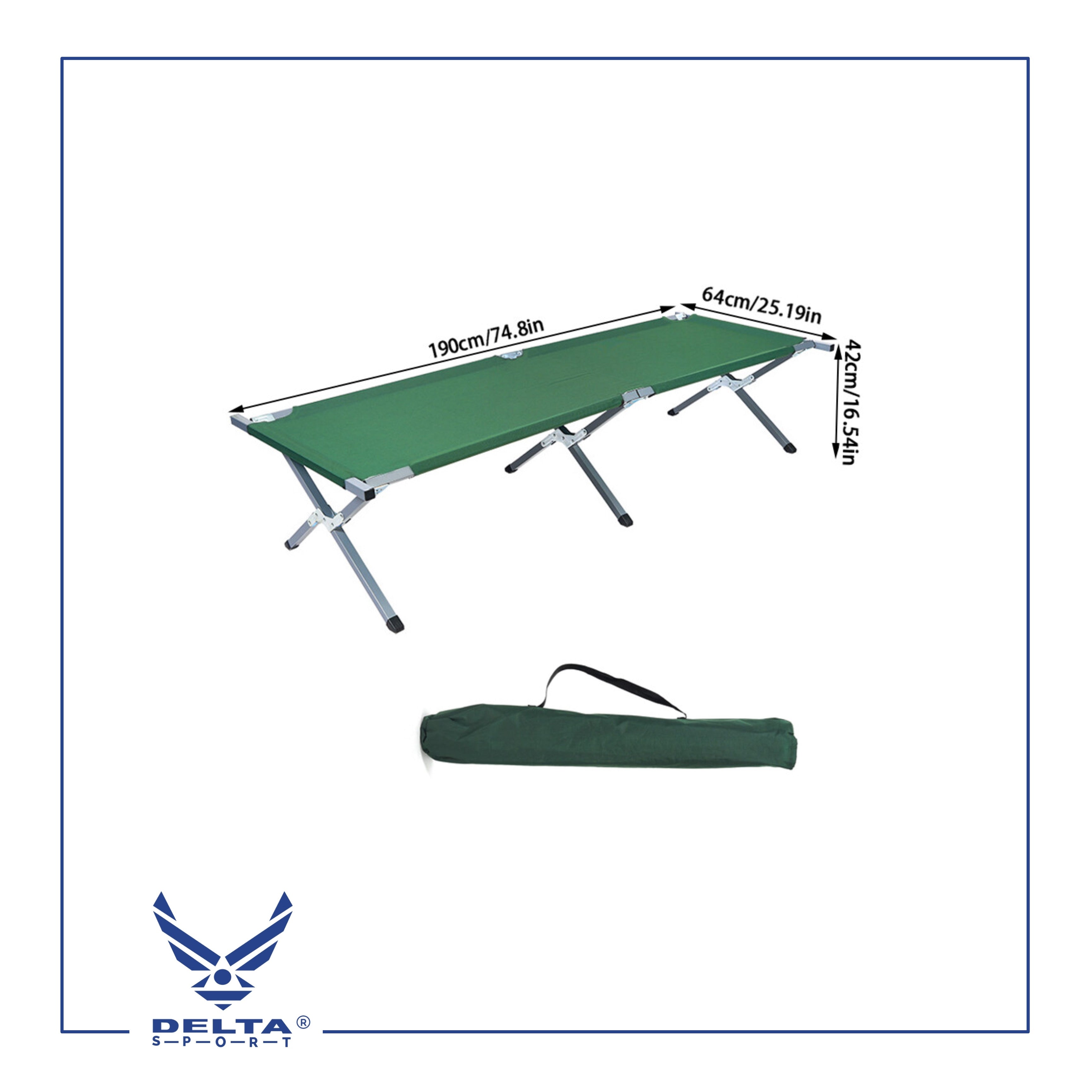 🔹Portable Folding Camping Bed.