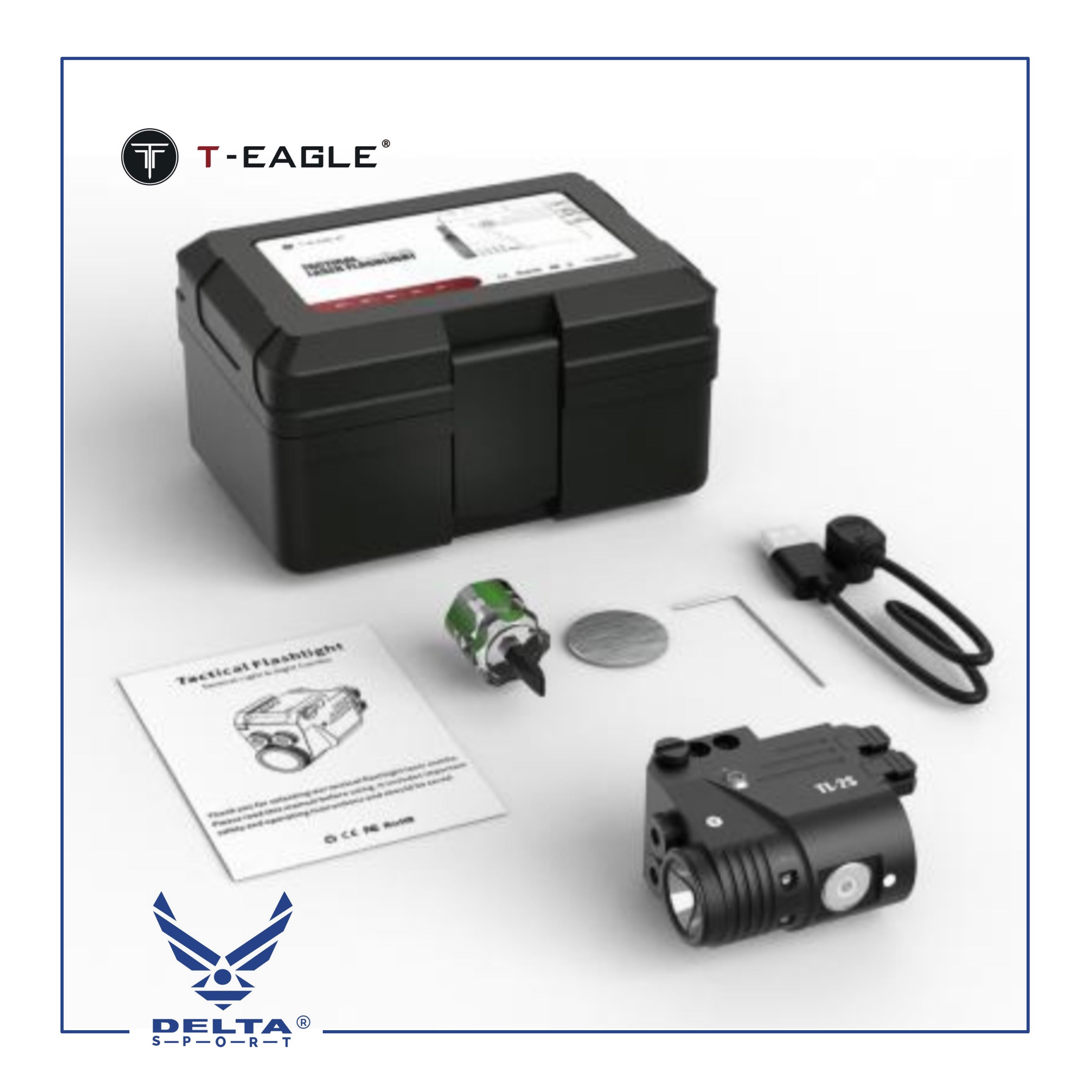 🔹T-EAGLE TL-2S Flashlight With Laser.