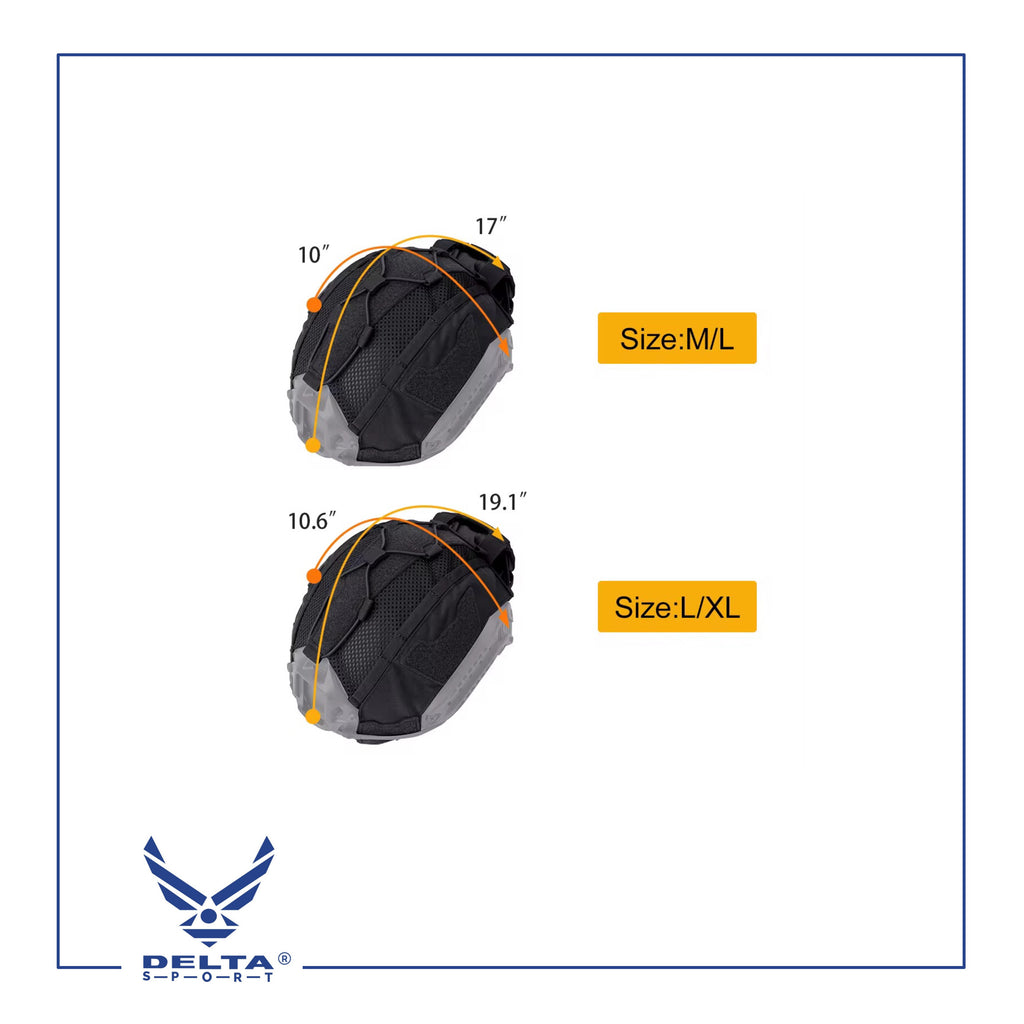 🔹Tactical Helmet Cover with Rear Battery Pocket.