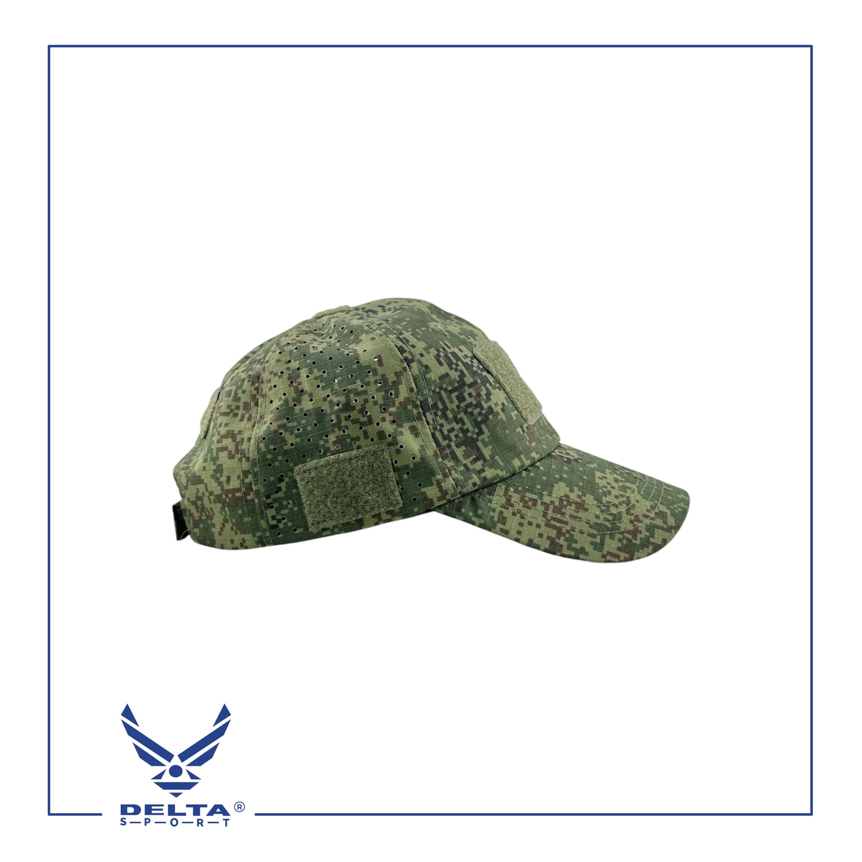 🔹Delta breathable laser cut cap.