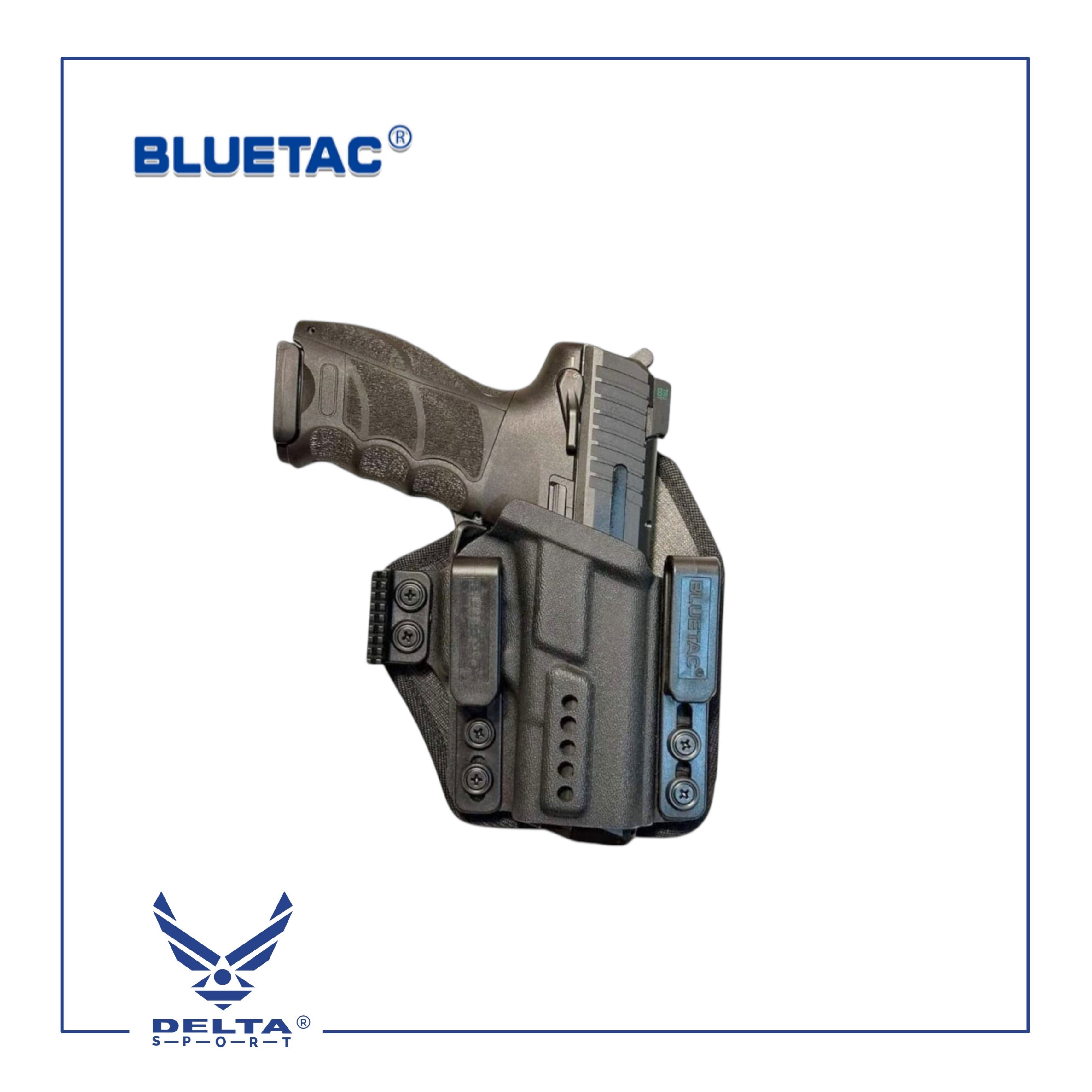 🔹Bluetac ® KYDEX Neoprene HYBRID UNIVERSAL Holstermatal BELT CLIP.