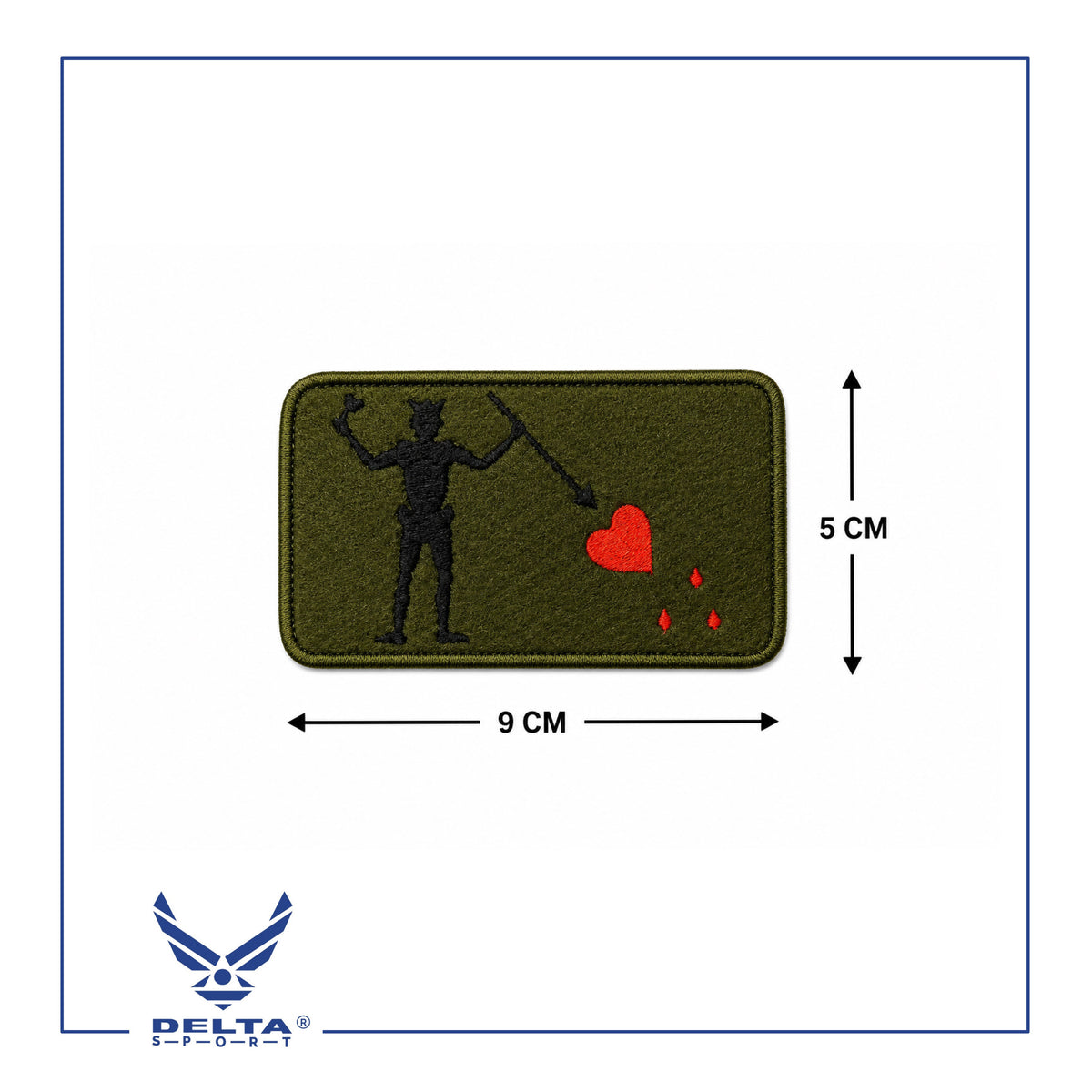 🔹Blackbeard Pirate Flag Velcro Patch – 9 × 5 CM.