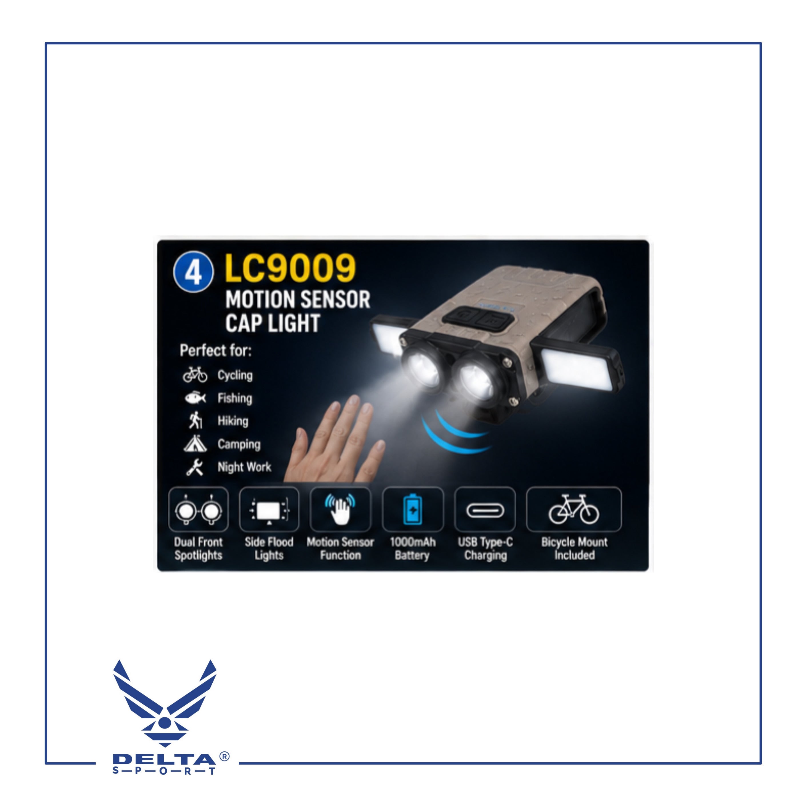🔹LC9009 Motion Sensor Cap Light.