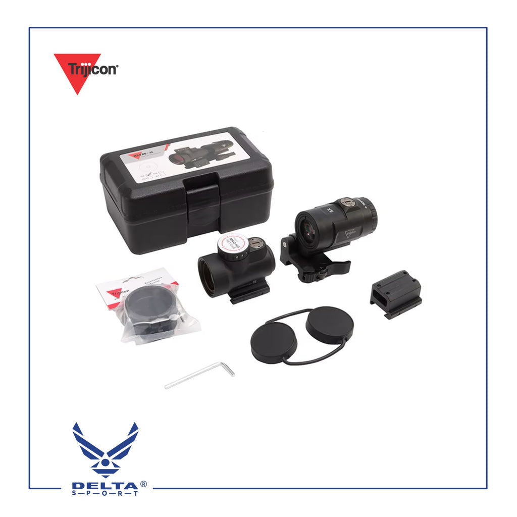 🔹Trijicon MRO HD Tactical Red Dot Combo Sight Scope 3x Magnifier.