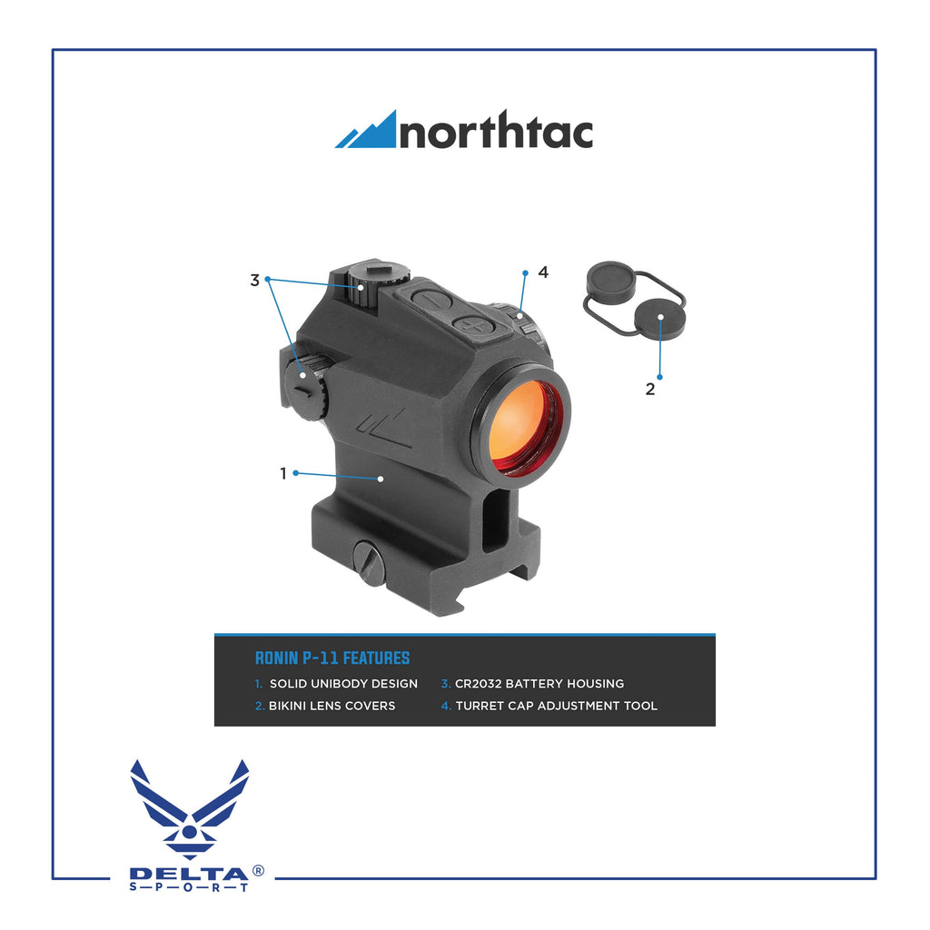 🔹Northtac Ronin P-11 RED DOT SIGHT 1X20MM.