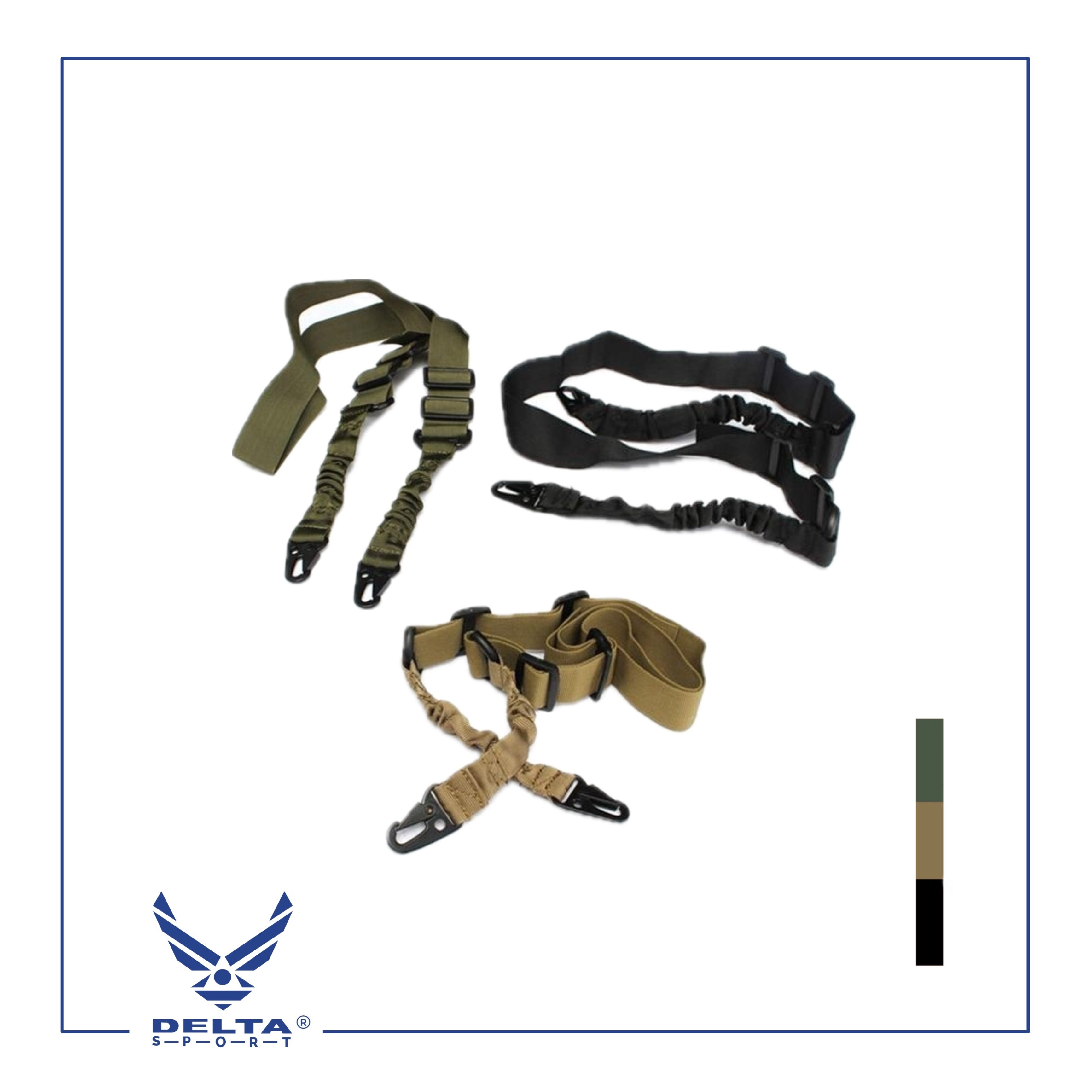 🔹Adjustable 2 Two Point Tactical Rifle Sling Strap.