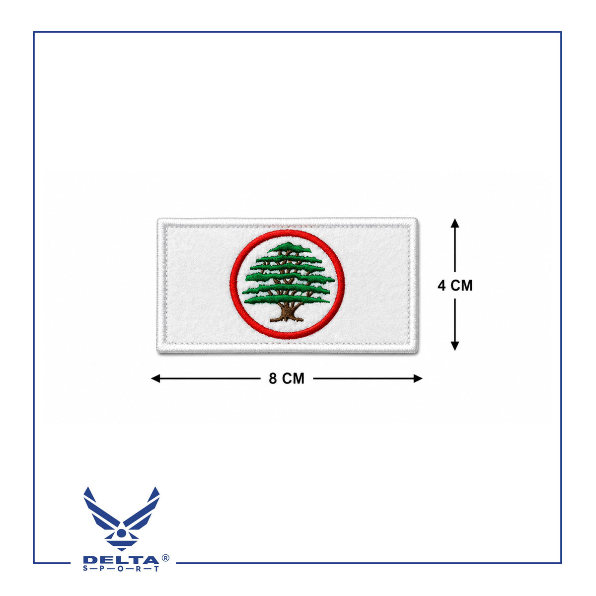 🔹Lebanese Forces Flag Velcro Patch – 8 × 4 CM.