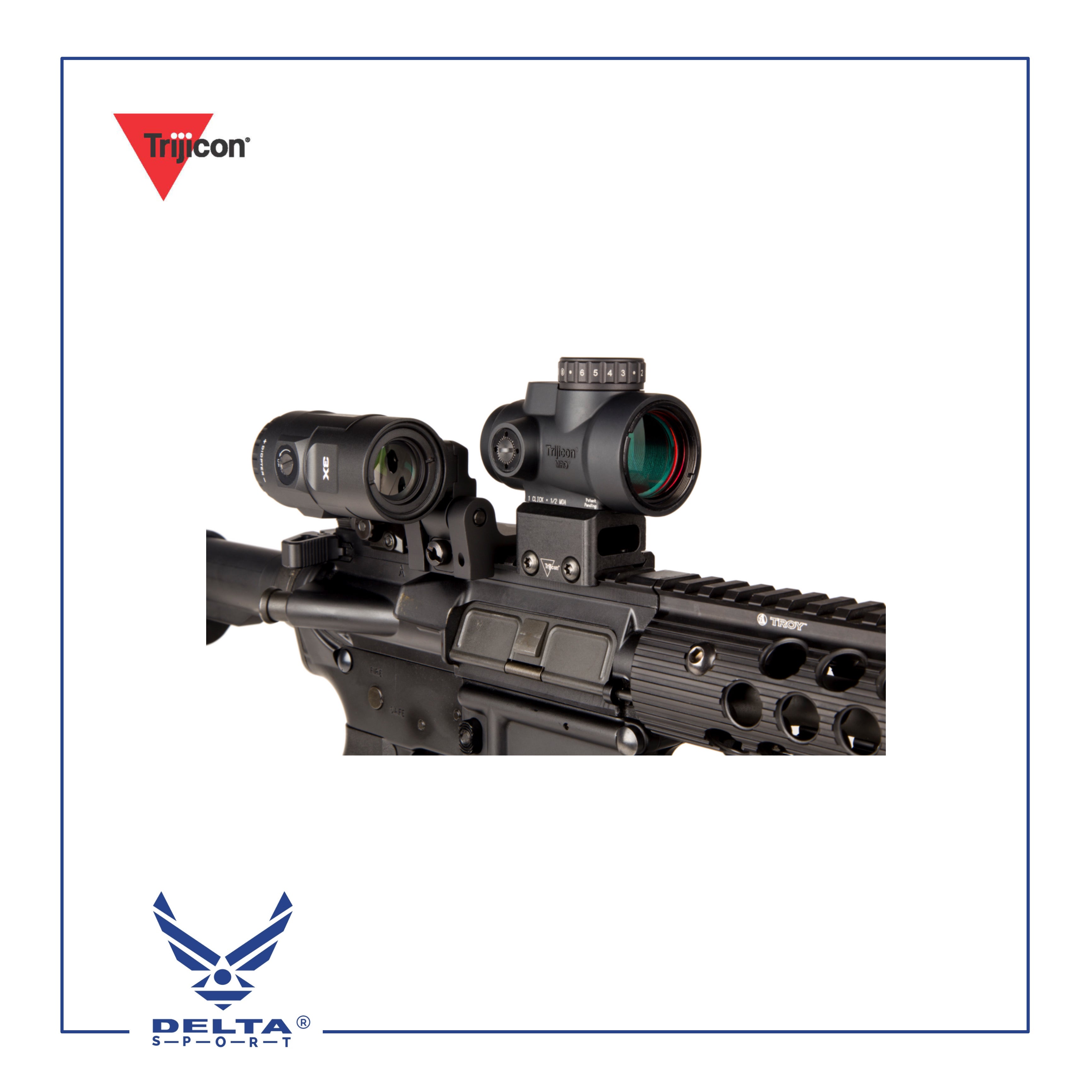 🔹Trijicon MRO HD Tactical Red Dot Combo Sight Scope 3x Magnifier.