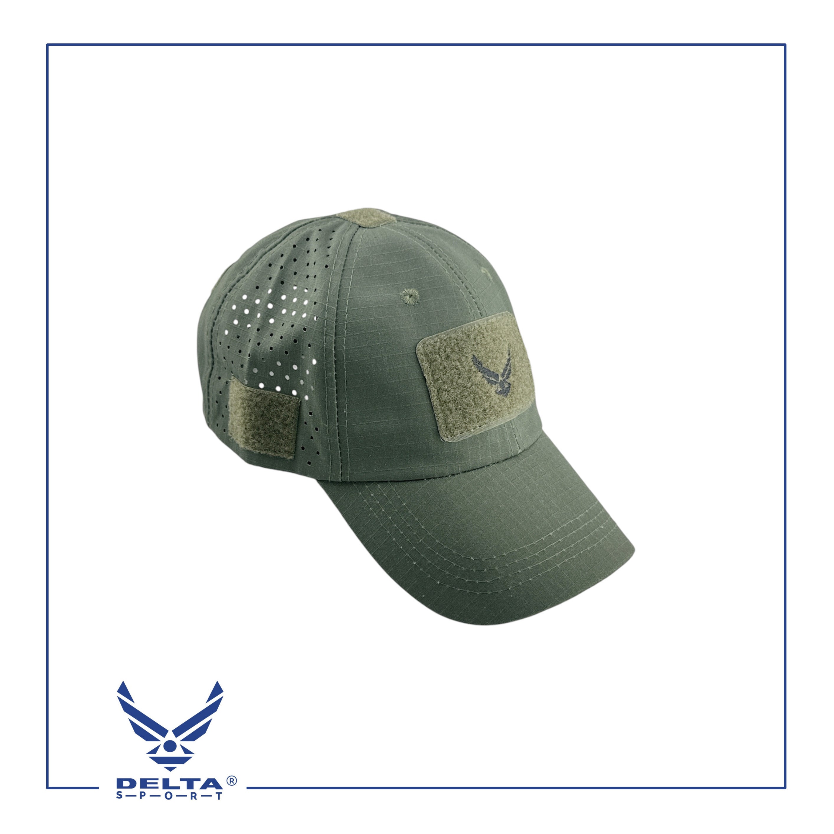 🔹Delta breathable laser cut cap.