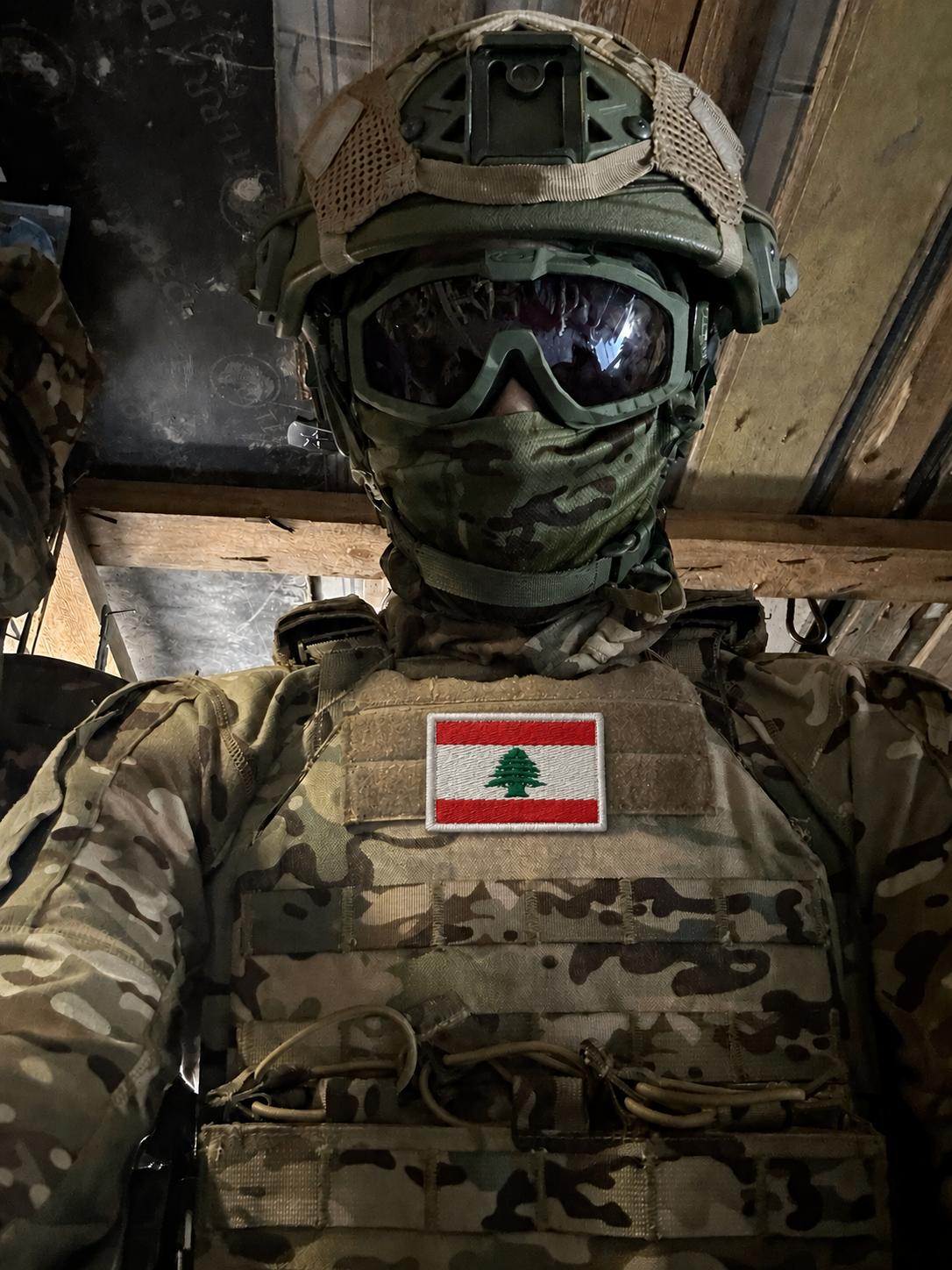 🔹Lebanon Flag Velcro Patch – 8 × 5 CM.