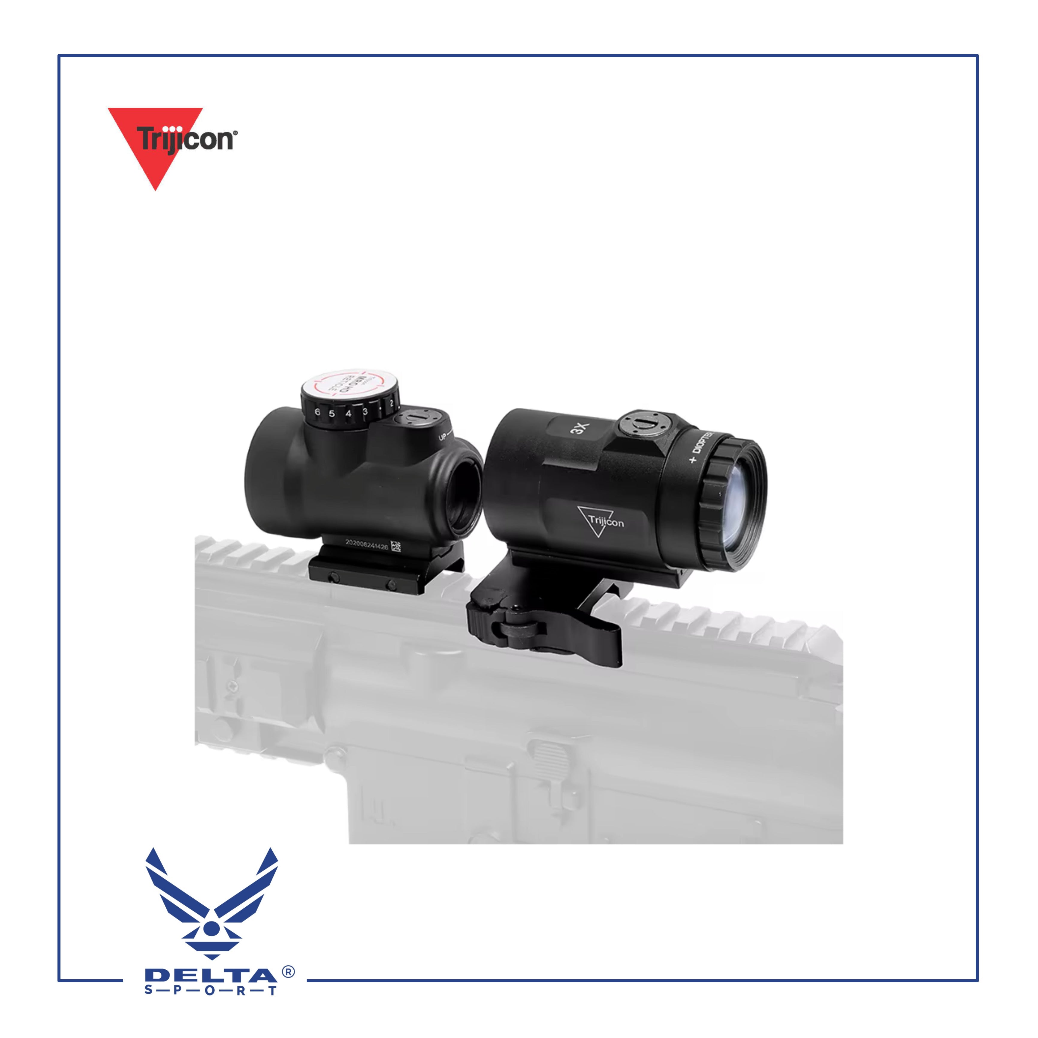 🔹Trijicon MRO HD Tactical Red Dot Combo Sight Scope 3x Magnifier.