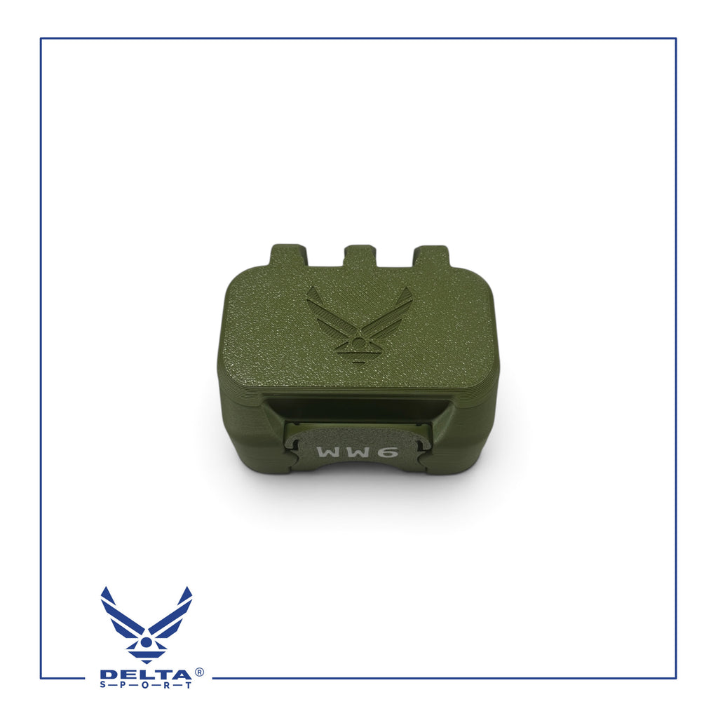 🔹DELTASPORT® 9MM Ammo Storage Case – 18 Rounds.