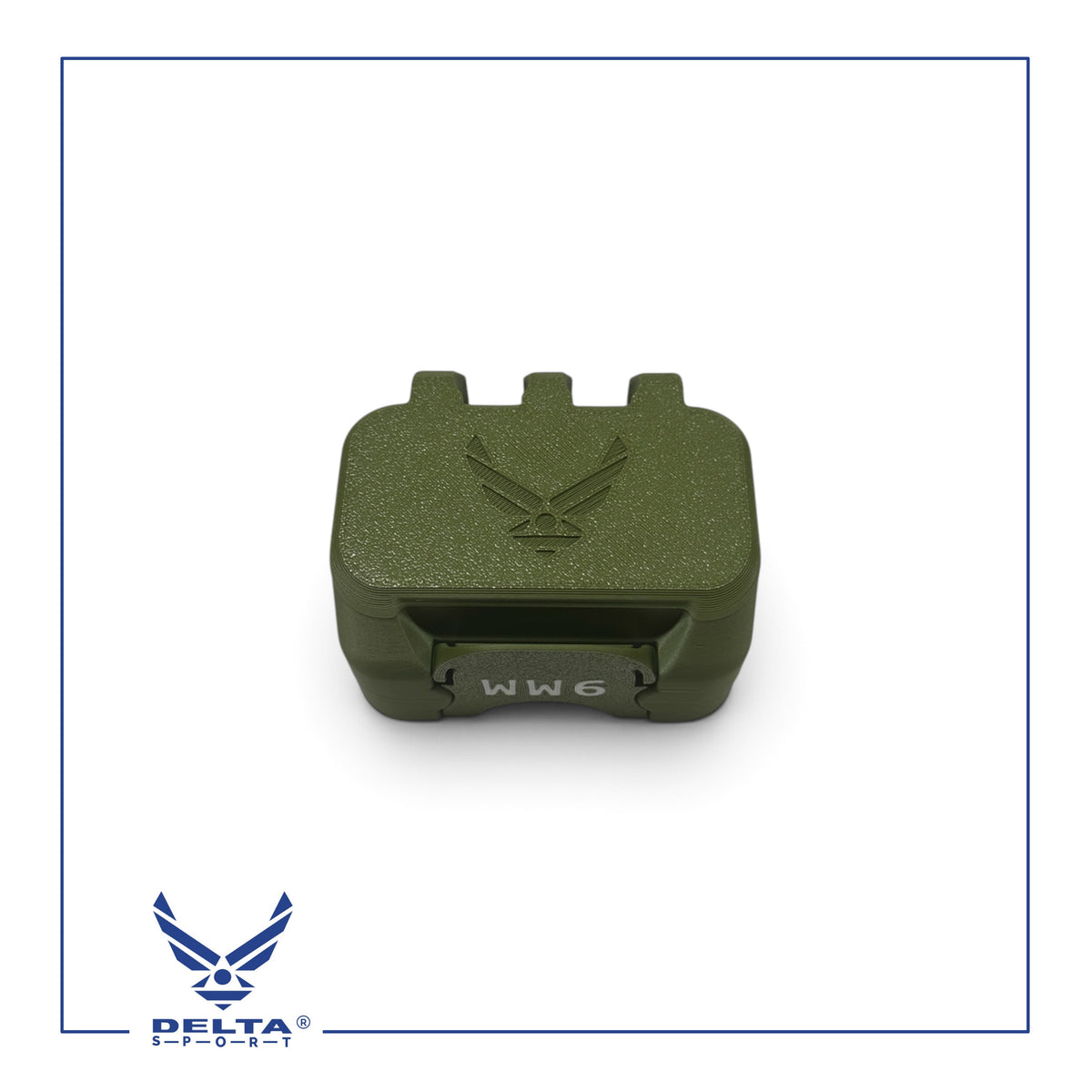 🔹DELTASPORT® 9MM Ammo Storage Case – 18 Rounds.