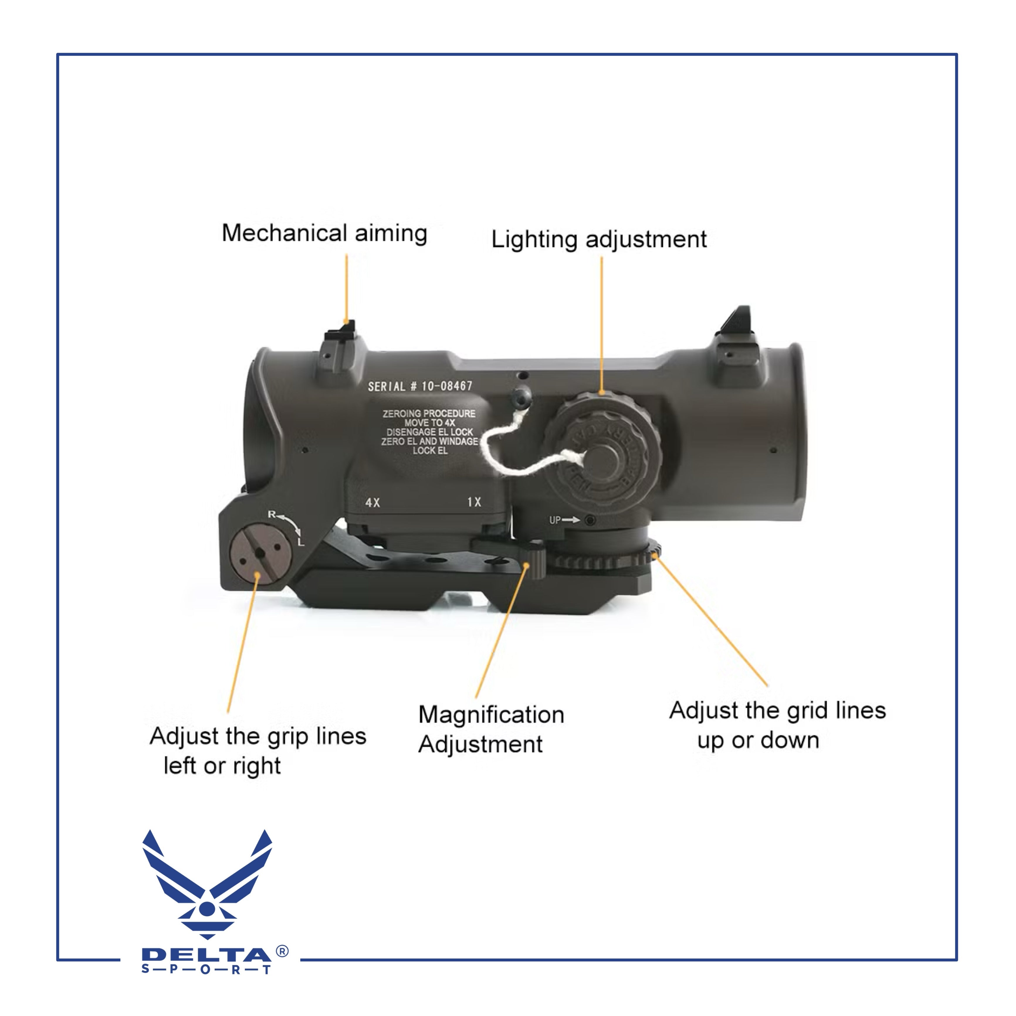 🔹Specter elcan 1-4X Optical Reticle Sight Scope(Gen 3).