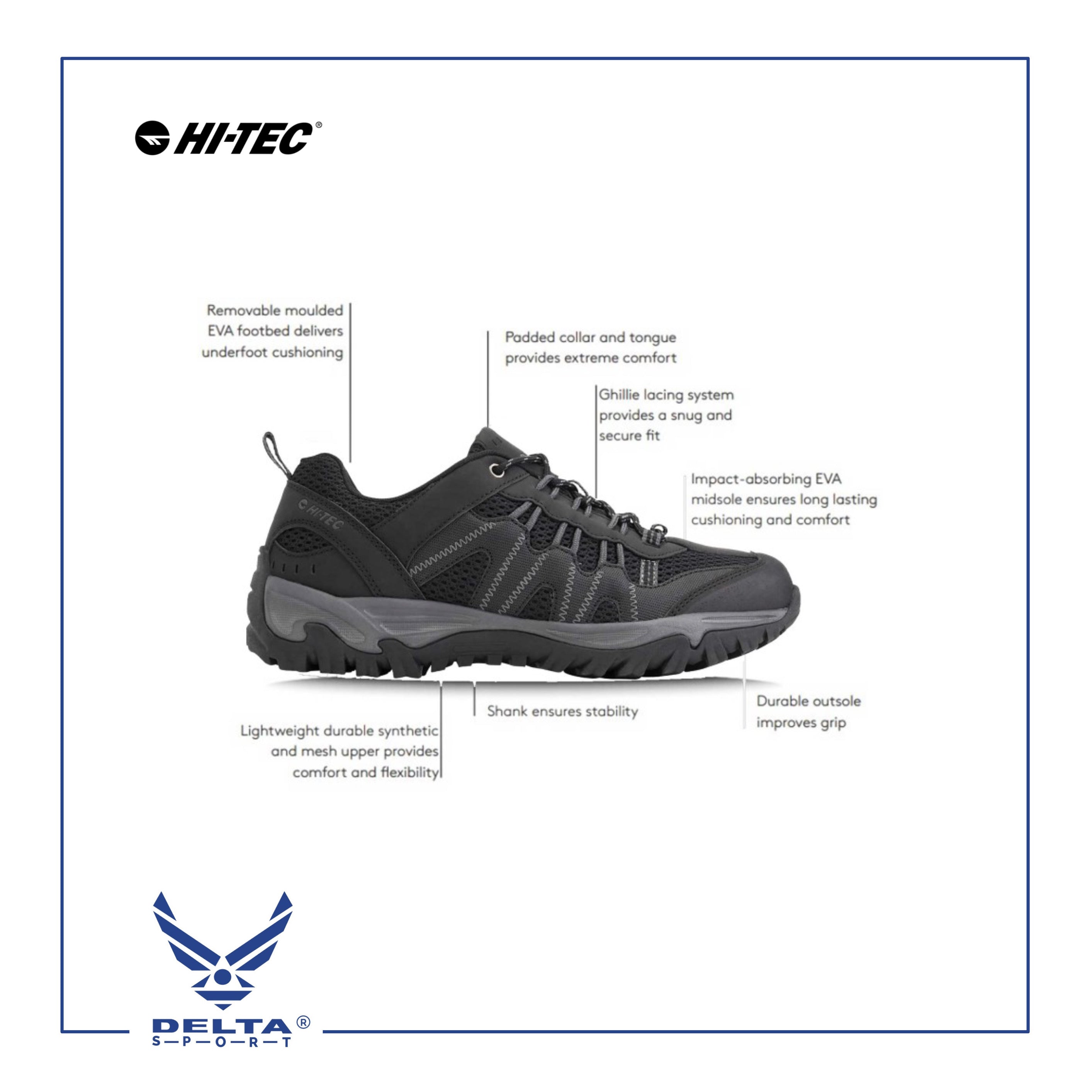 🔹HI-Tec ® Santa Cruz Trek Hiking Shoes.