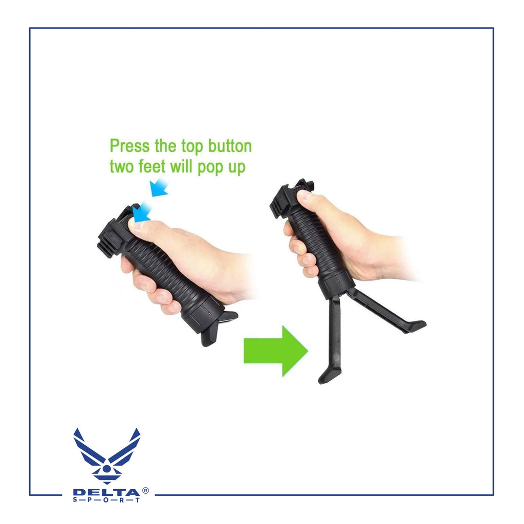 🔹Tactical Retractable Bipod Grip.