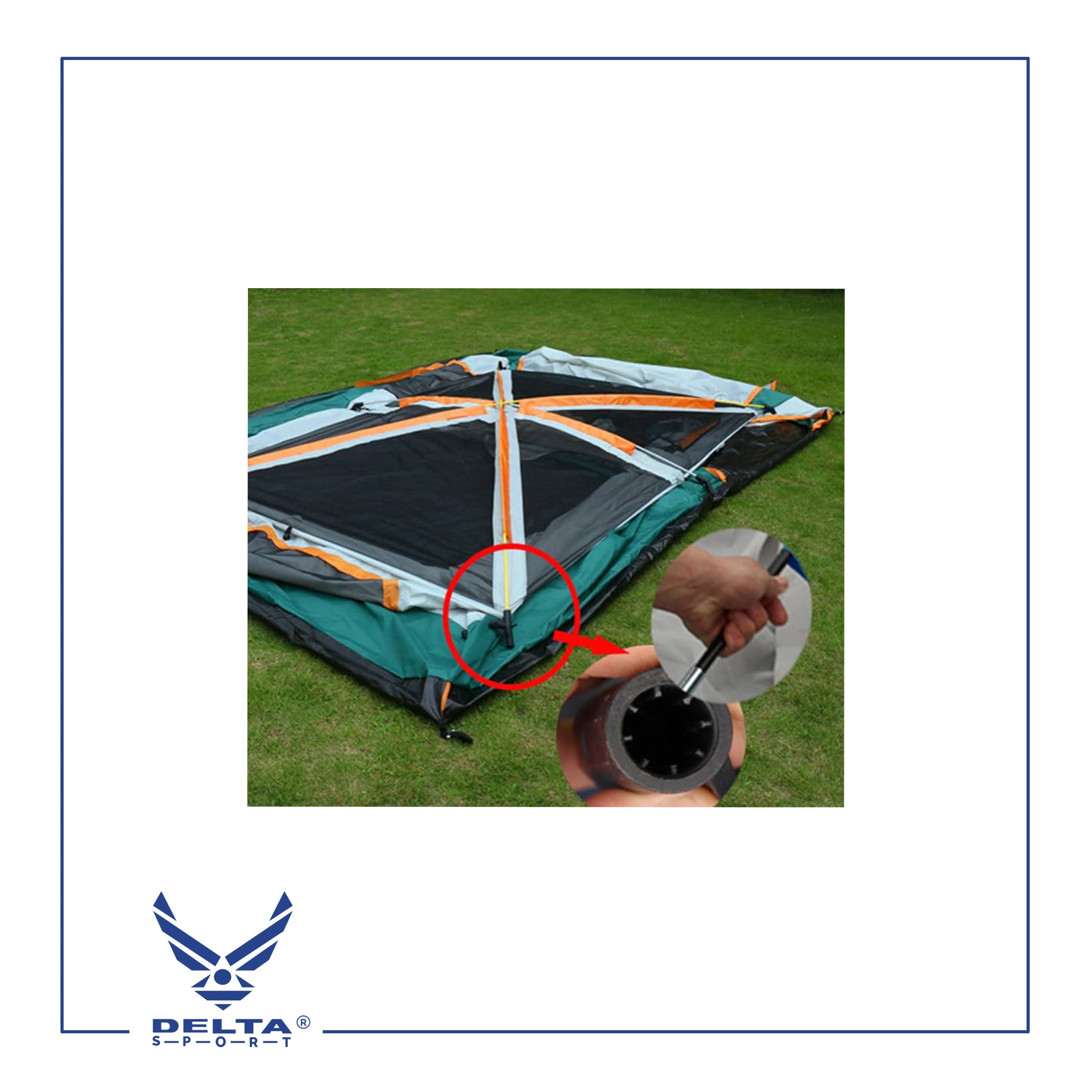 🔹Outdoor Waterproof Double-Layer Family Camping Tent – 2 Rooms (4–6 Persons) | Model A-0039
