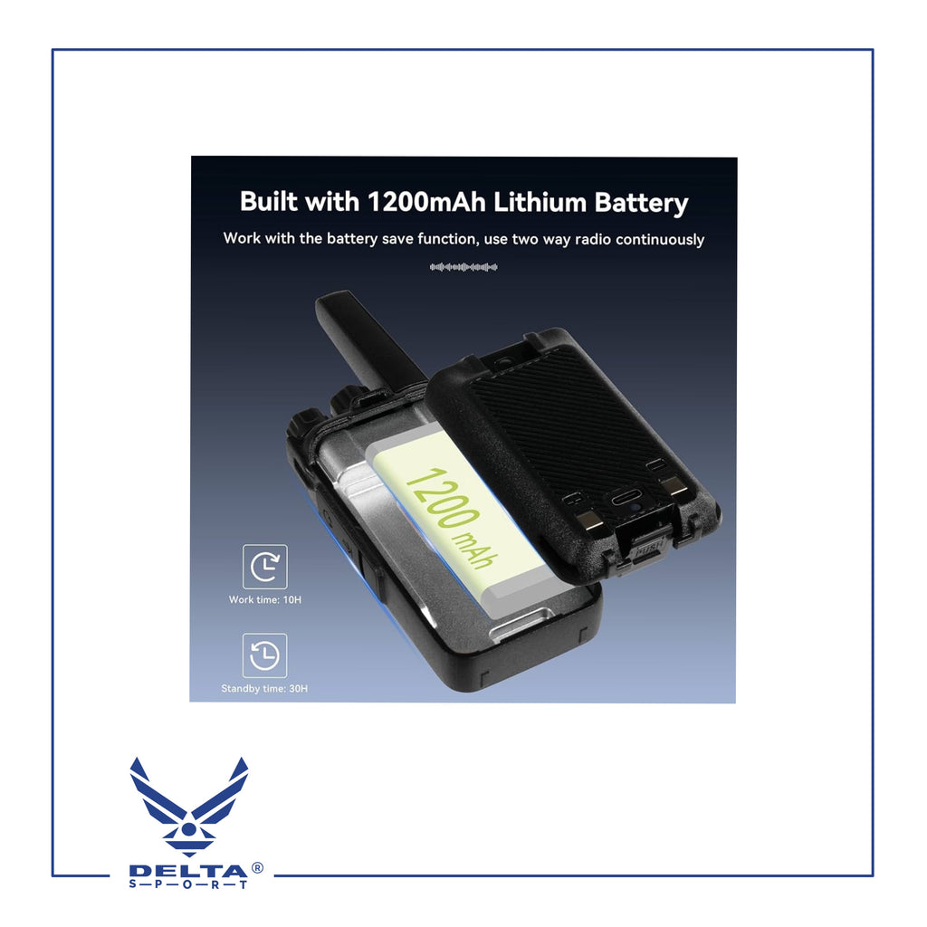 🔹Retevis RT68 / 5W Rechargeable Portable 2-Way walkie-talkies with Earpiece Kit.