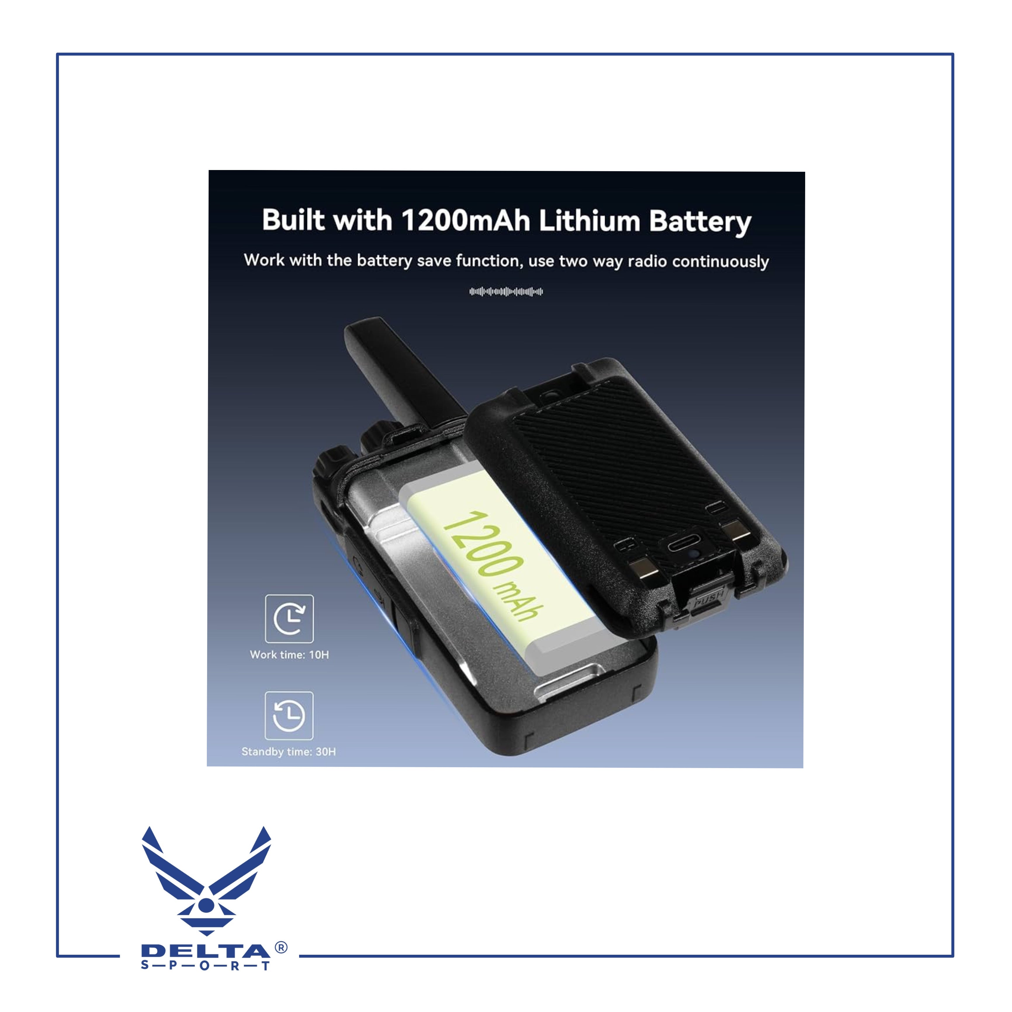 🔹Retevis RT68 / 5W Rechargeable Portable 2-Way walkie-talkies with Earpiece Kit.