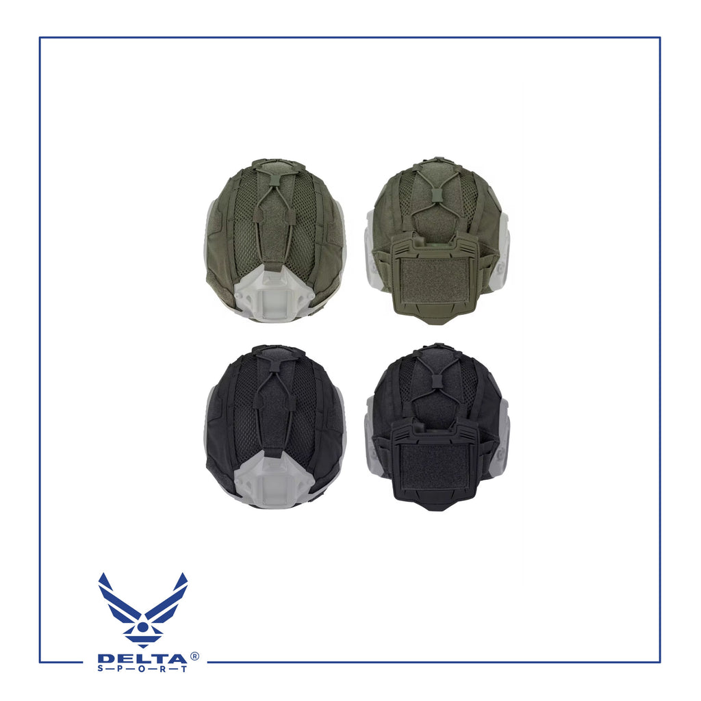 🔹Tactical Helmet Cover with Rear Battery Pocket.