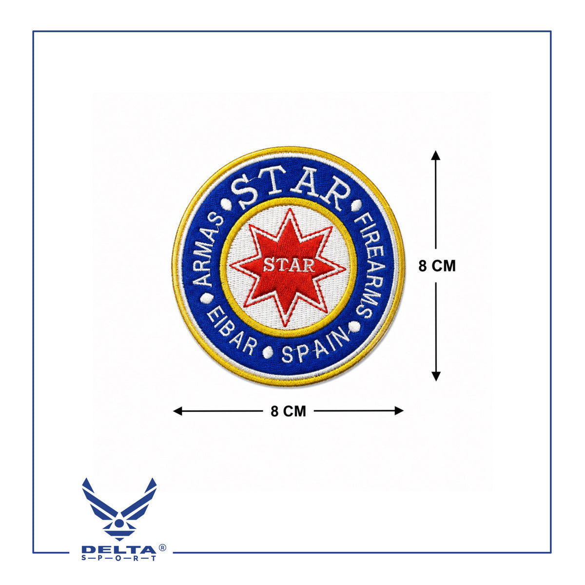 🔹STAR Firearms Velcro Patch – 8 × 8 CM.