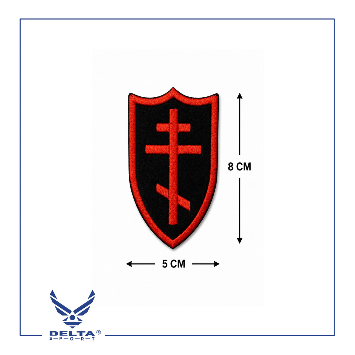 🔹Orthodox Cross Velcro Patch — 5 × 8 CM.
