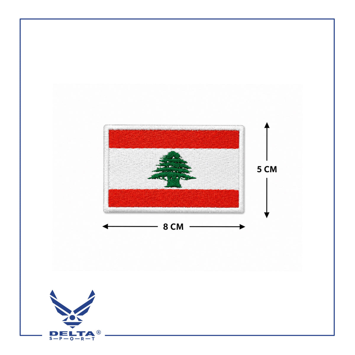 🔹Lebanon Flag Velcro Patch – 8 × 5 CM.