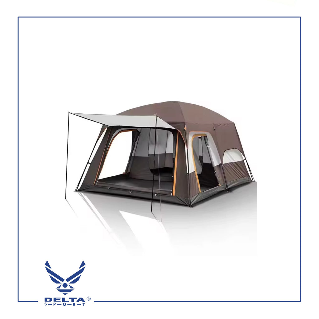 🔹Outdoor Waterproof Double-Layer Family Camping Tent – 2 Rooms (4–6 Persons) | Model A-0039