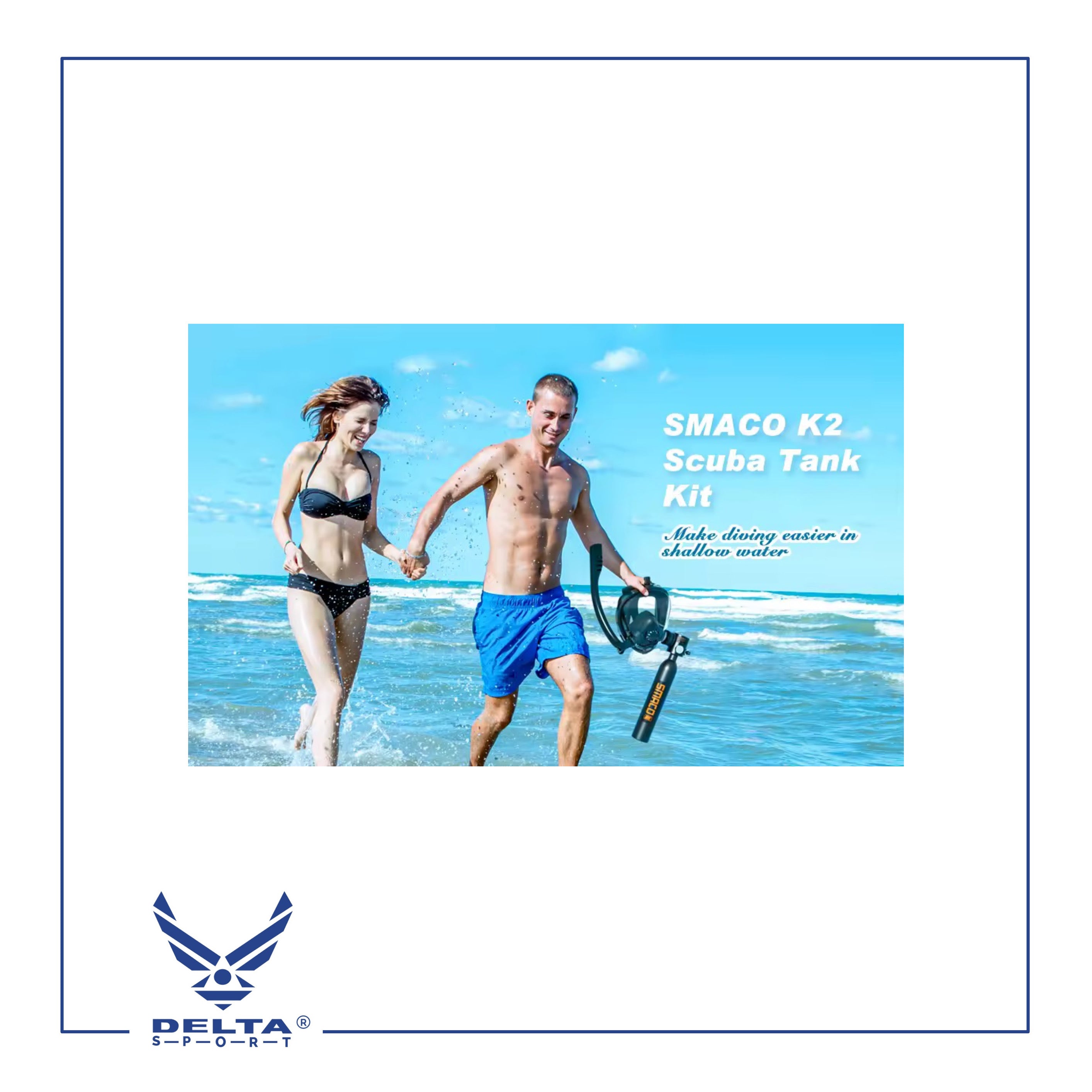 🔹SMACO DIVE -Scuba Tank with Scuba Mask, Can Provide about 6 Minutes of Underwater Breathing at a Diving Depth of 30 Feet, 0.5L.