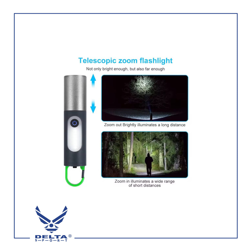 🔹Telescopic Camping Flashlight & Lantern.