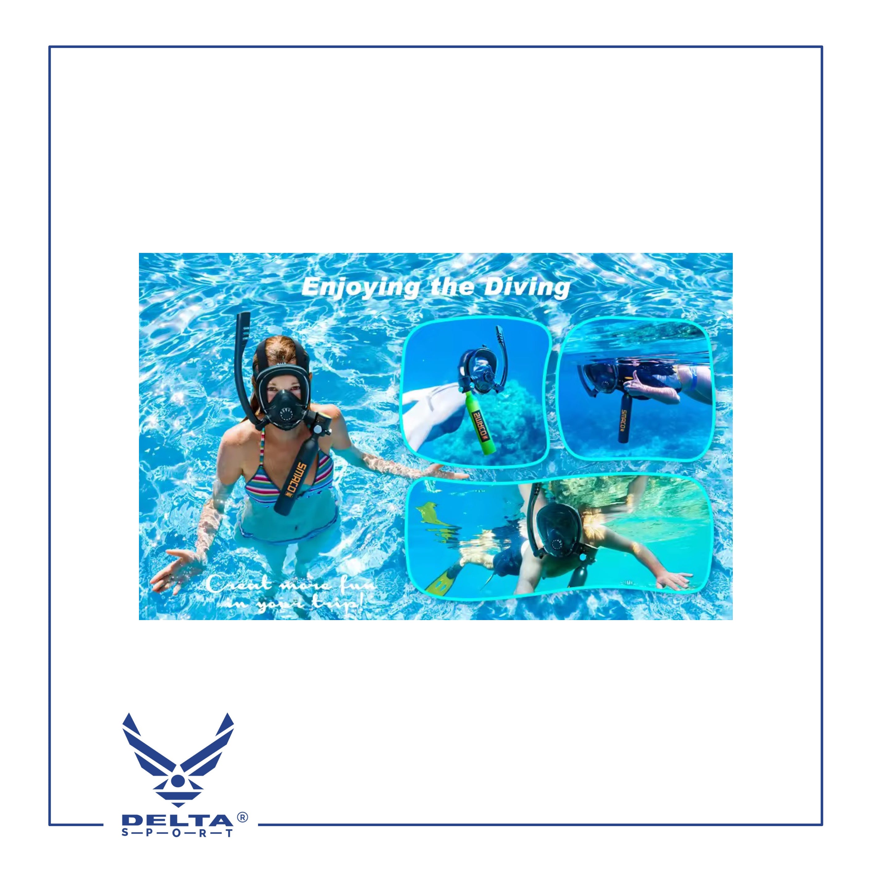 🔹SMACO DIVE -Scuba Tank with Scuba Mask, Can Provide about 6 Minutes of Underwater Breathing at a Diving Depth of 30 Feet, 0.5L.