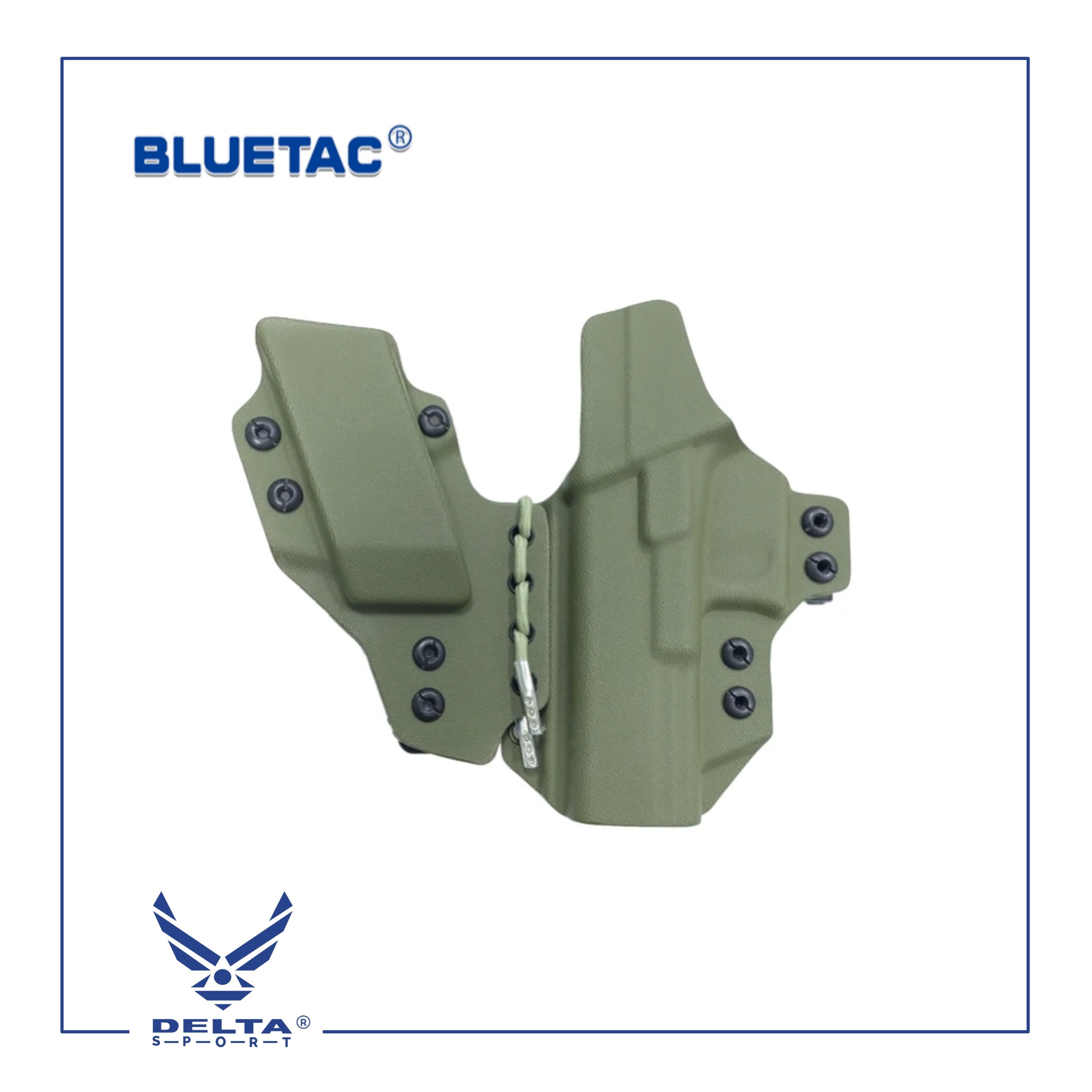 🔹BLUETAC® Concealed Kydex IWB Holster with Magazine Pouch – Glock 17/19.