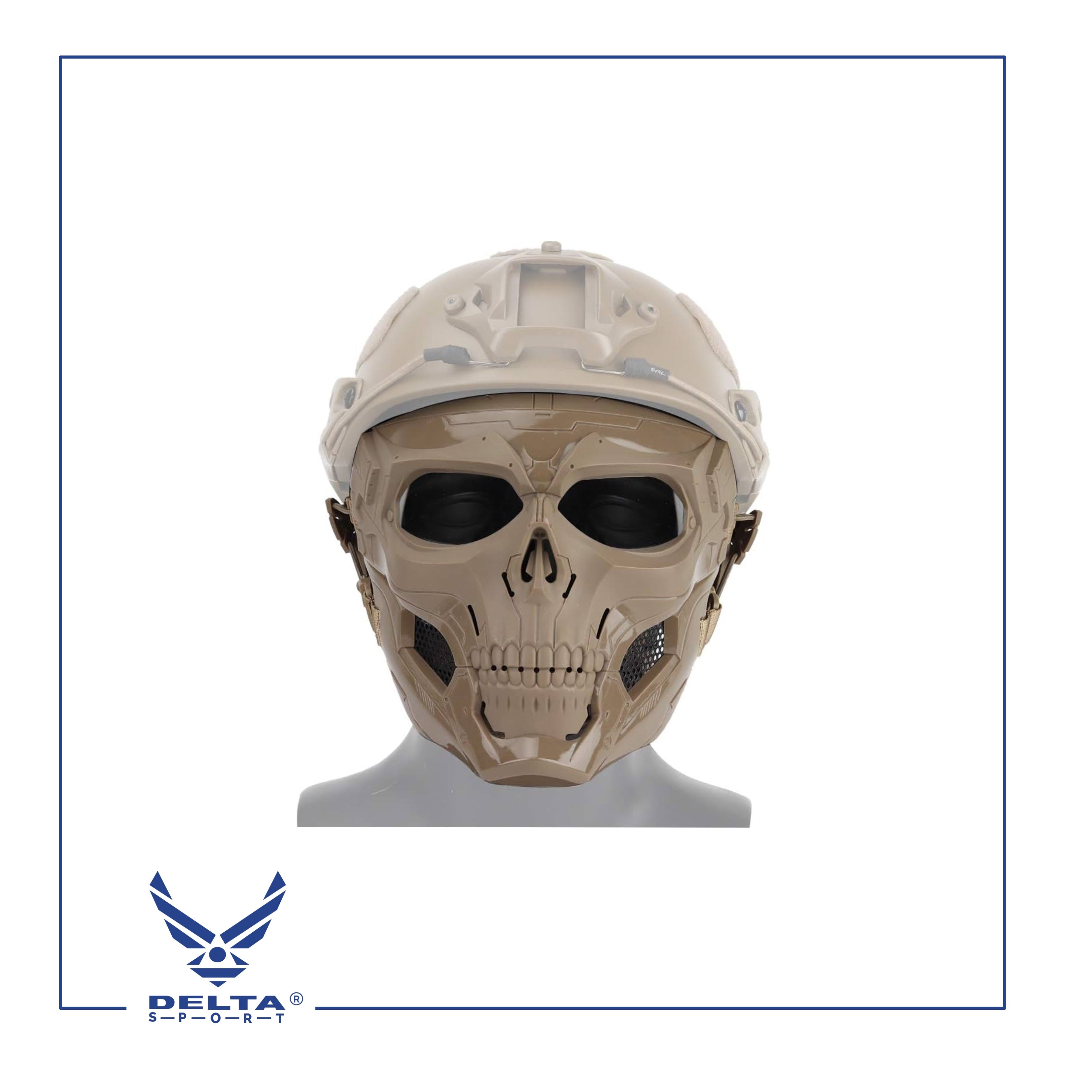 🔹Skull Messenger Airsoft Mask with Goggles Full Face.