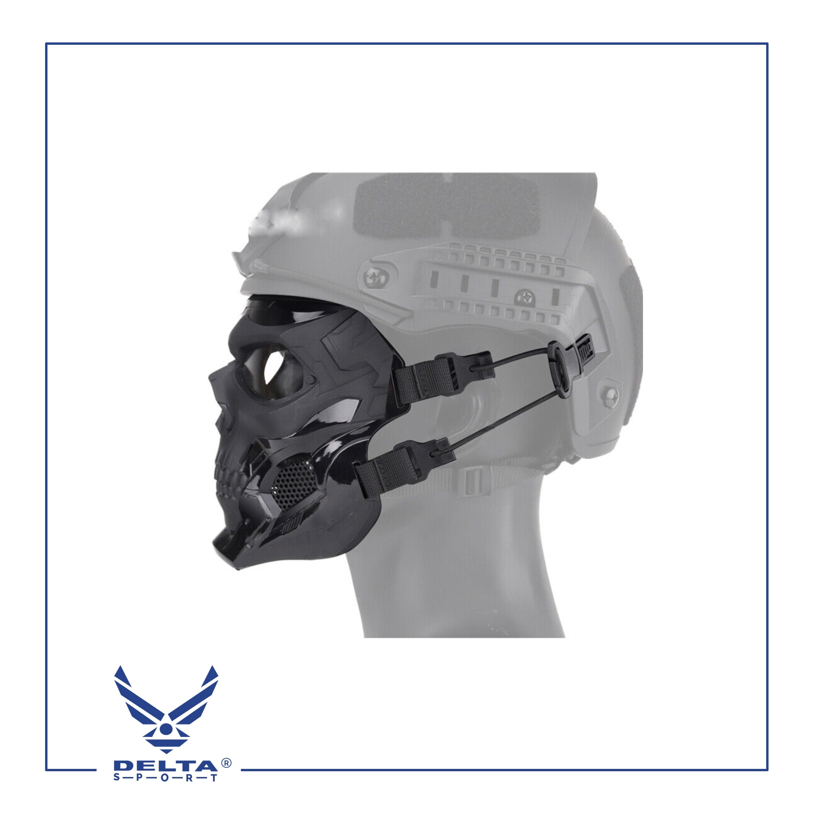 🔹Skull Messenger Airsoft Mask with Goggles Full Face.
